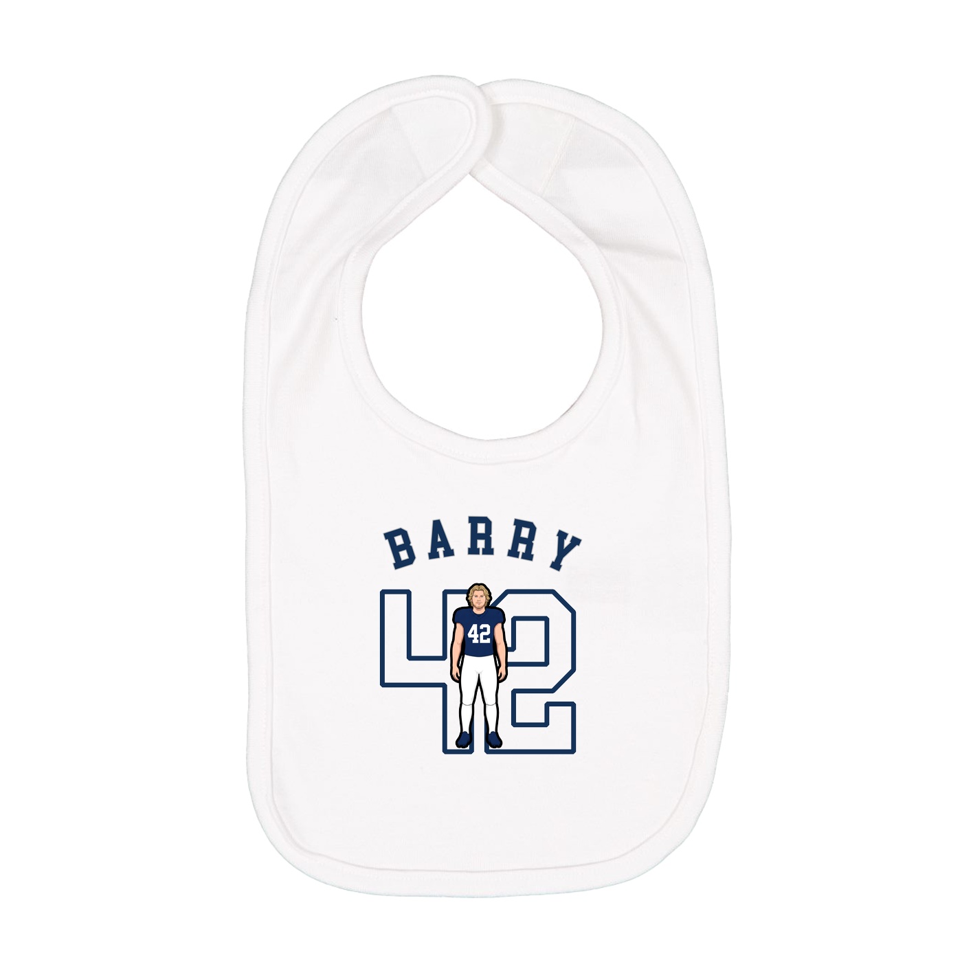 Infant Bib — Shirsey Arch in White