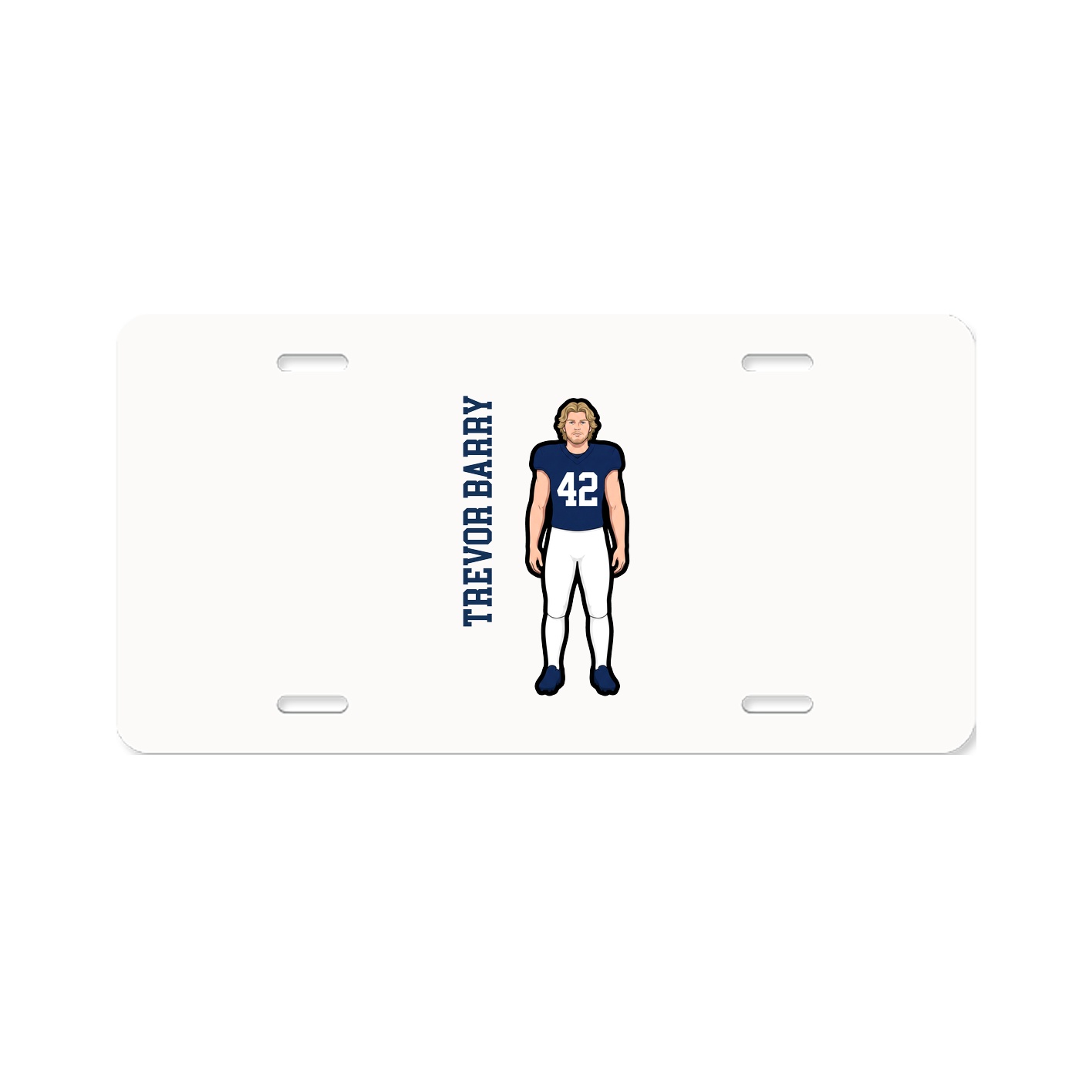 License Plate — Name Vertical in Classic