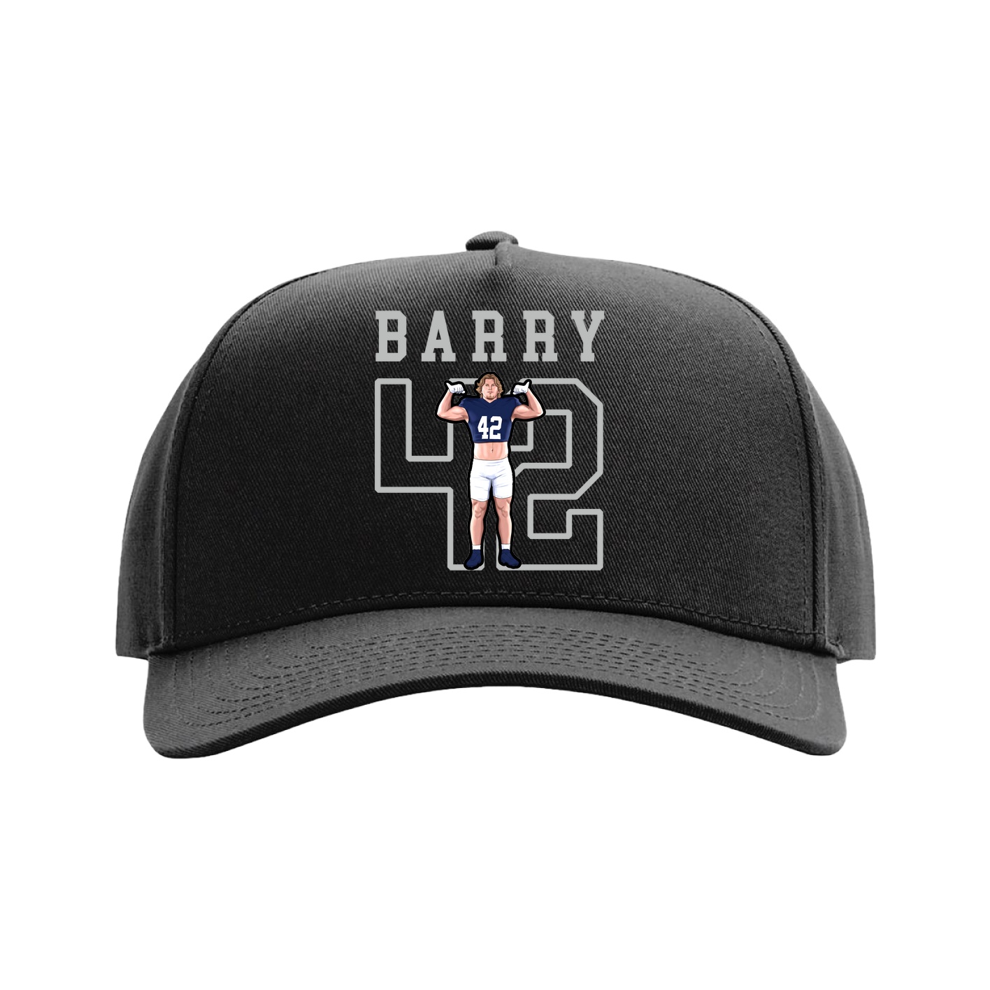 Full Fabric Five-Panel Champ Cap — Shirsey in Black