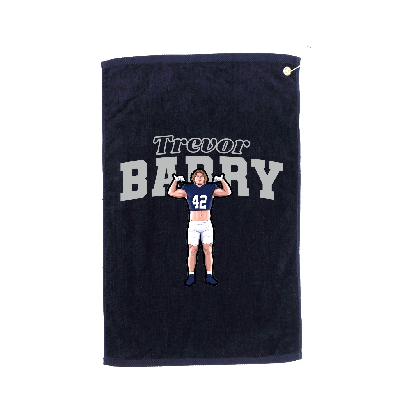 Golf Towel — Name Arch in Navy