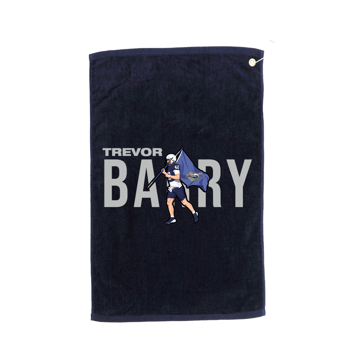Golf Towel — Player Name in Navy