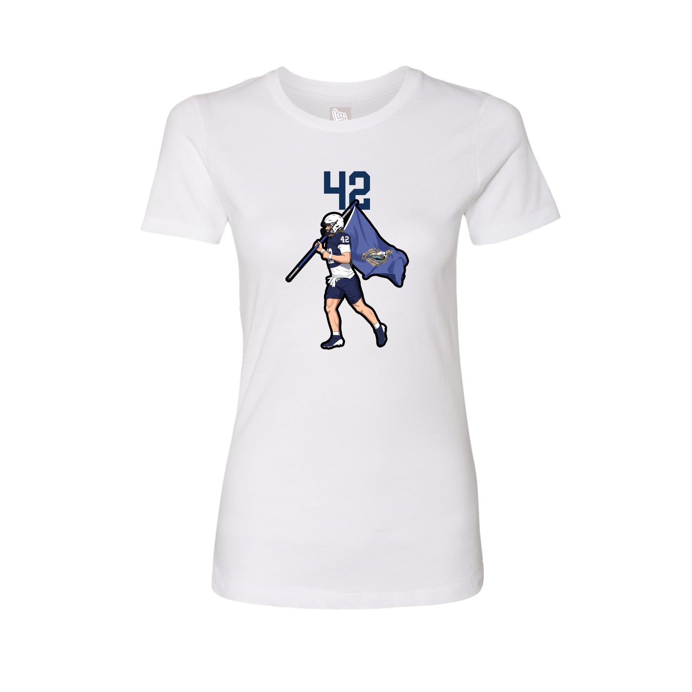 Womens Tee — Number Top in White