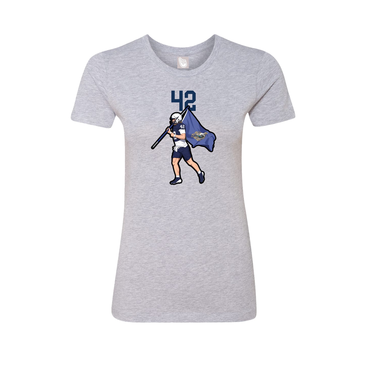 Womens Tee — Number Top in Grey