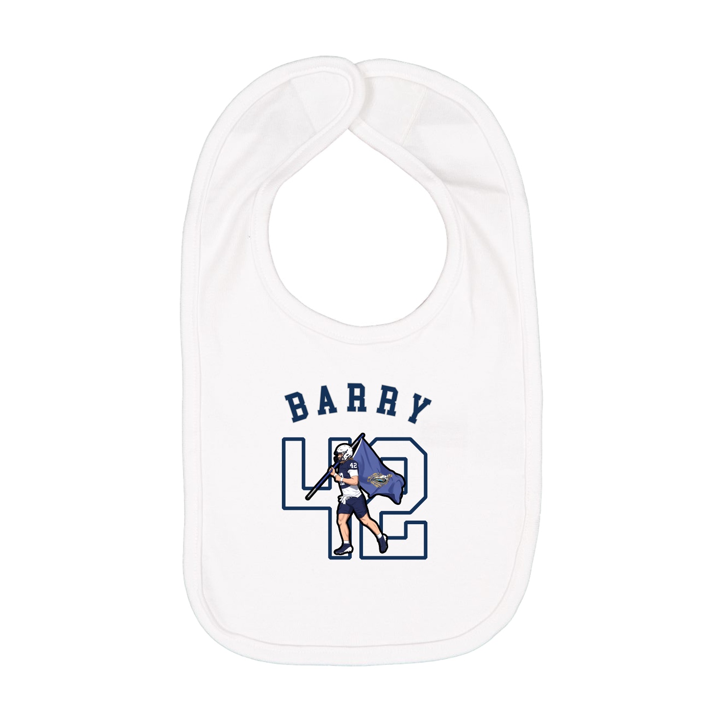Infant Bib — Shirsey Arch in White