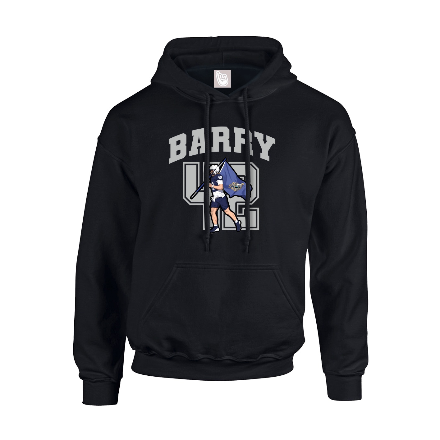Youth Hoodie — Number in Black