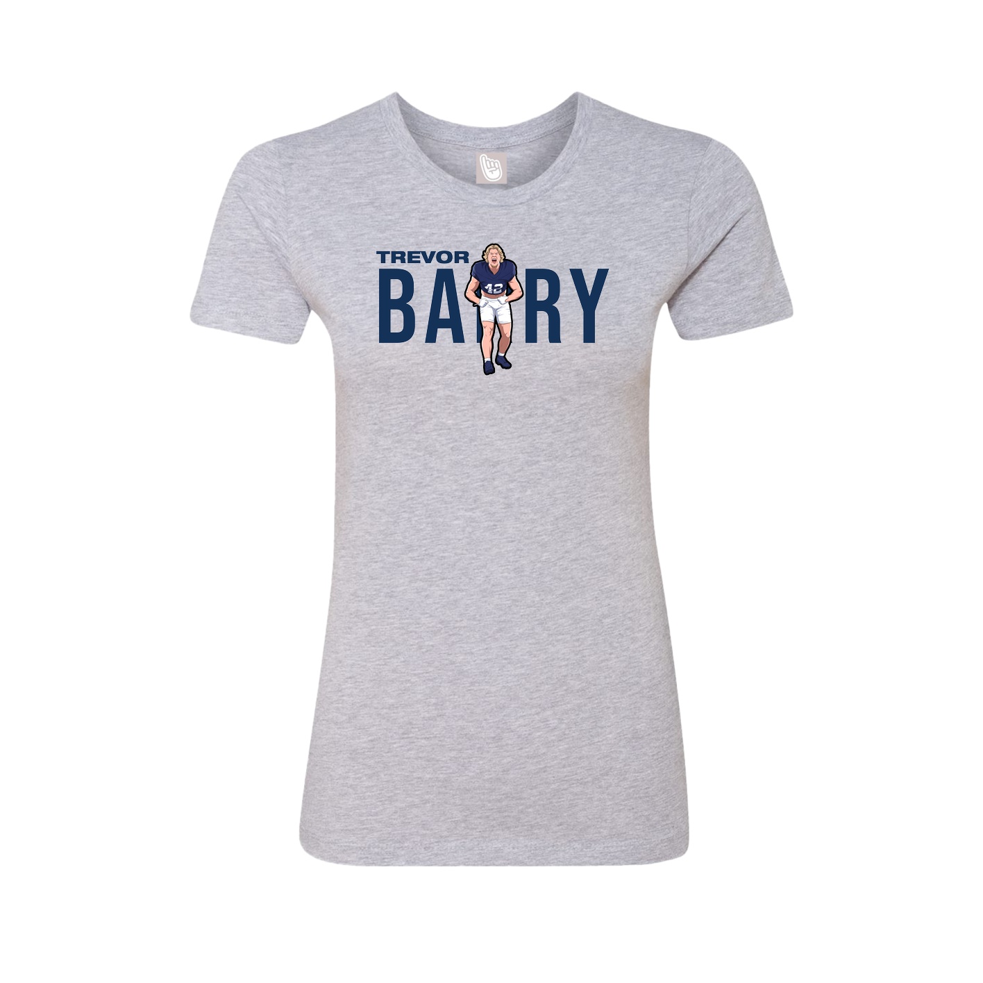Womens Tee — Player Name in Grey