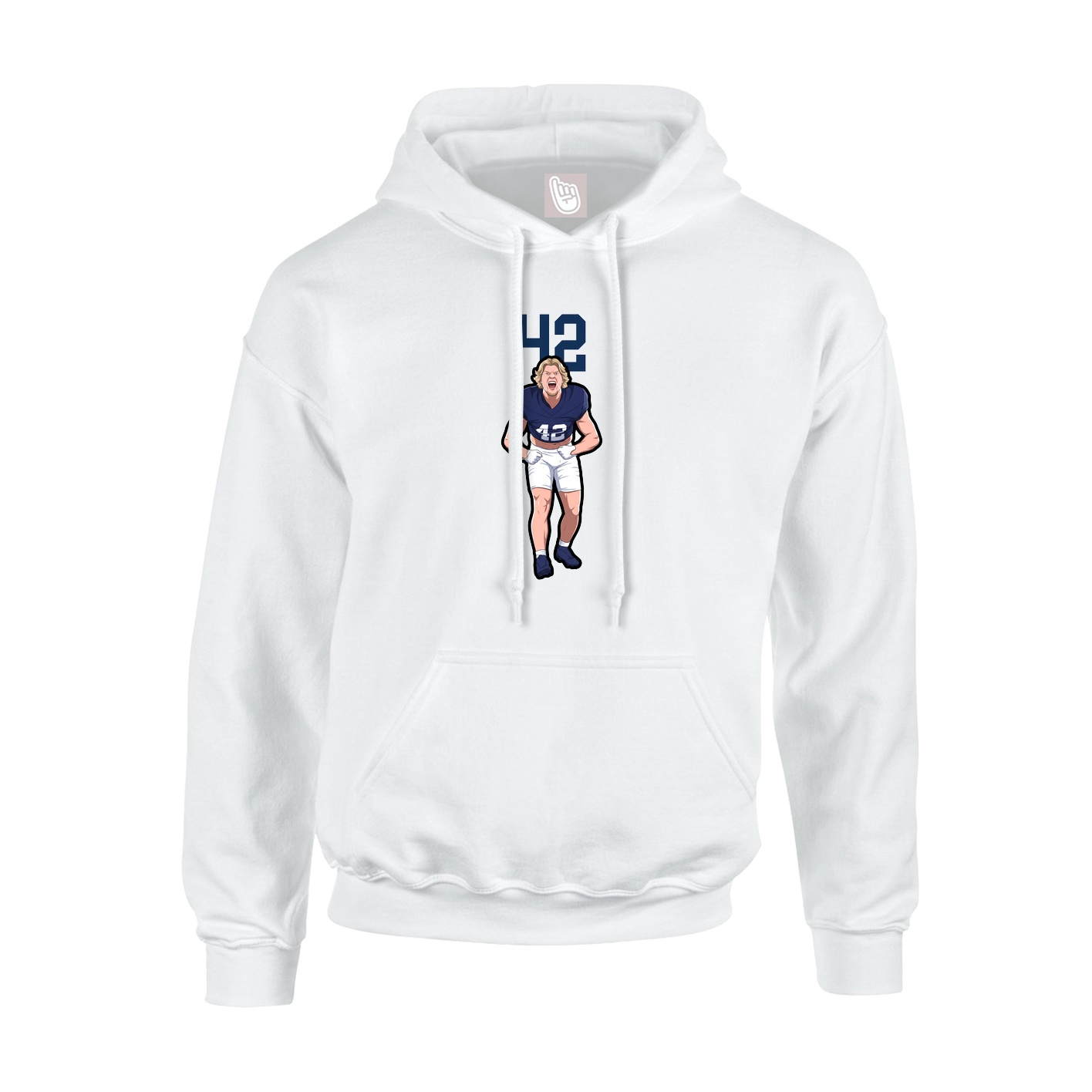 Hoodie — Number Top in White