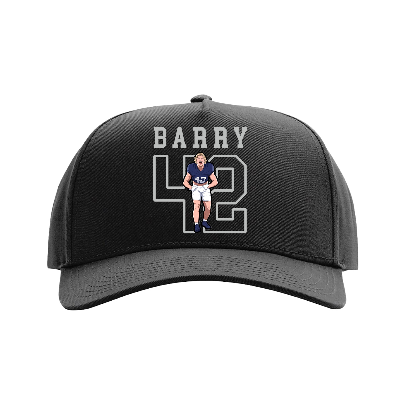 Full Fabric Five-Panel Champ Cap — Shirsey in Black