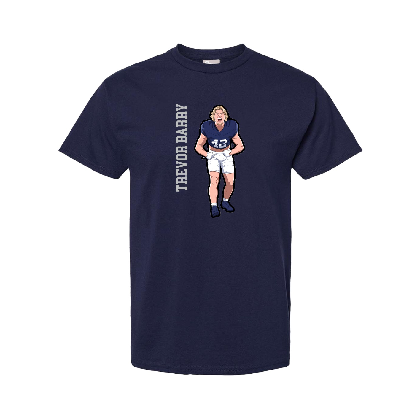 Youth Tee — Name Vertical in Navy