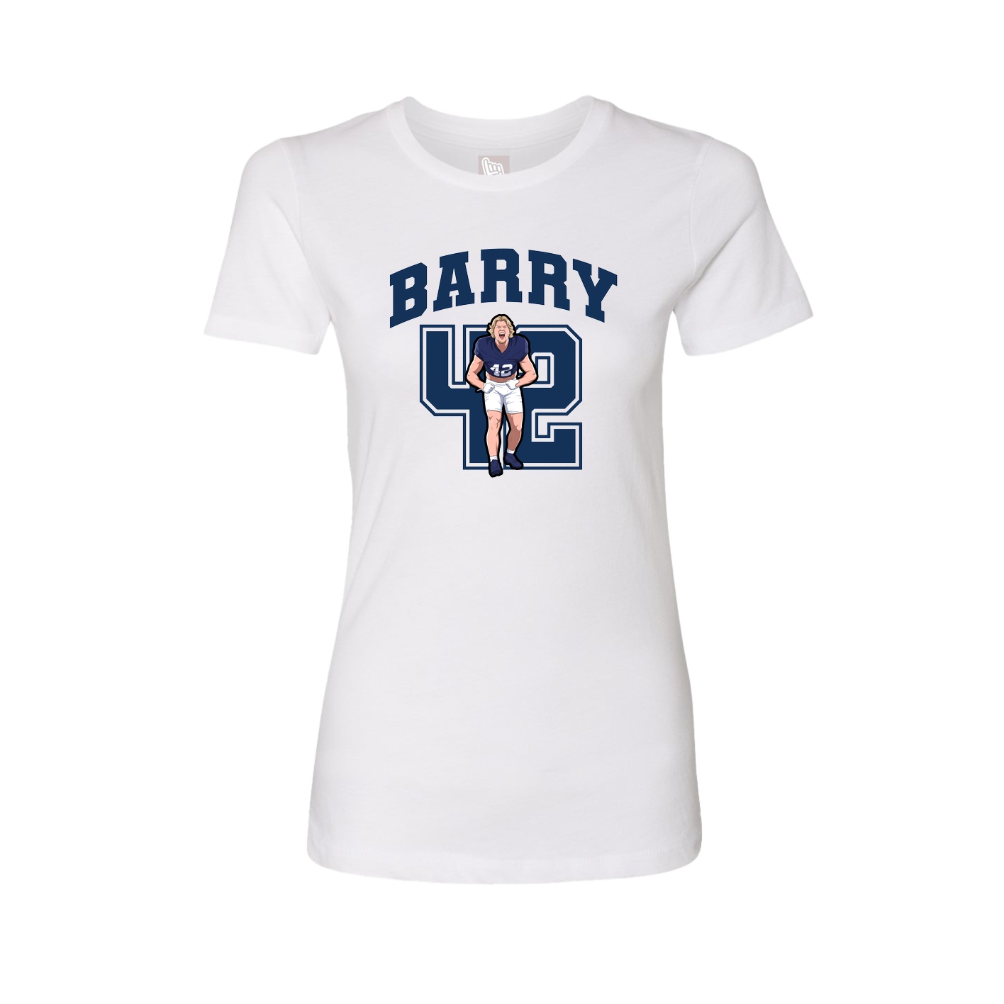 Womens Tee — Number in White