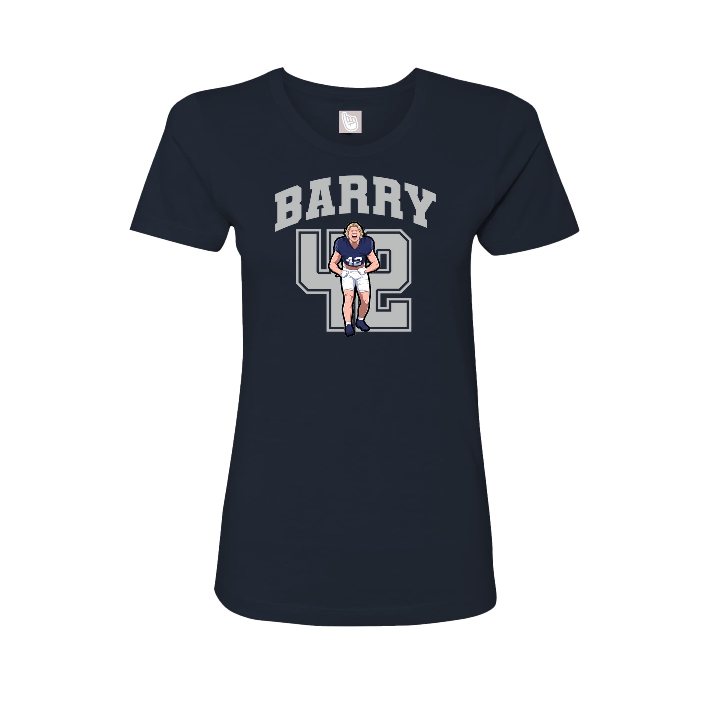 Womens Tee — Number in Navy