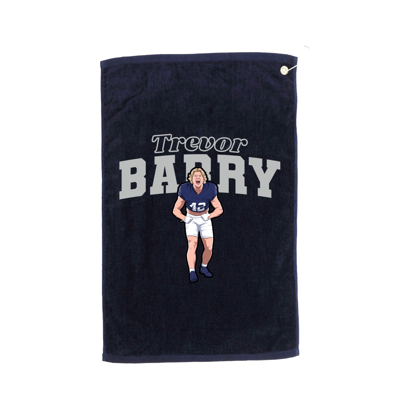 Golf Towel — Name Arch in Navy