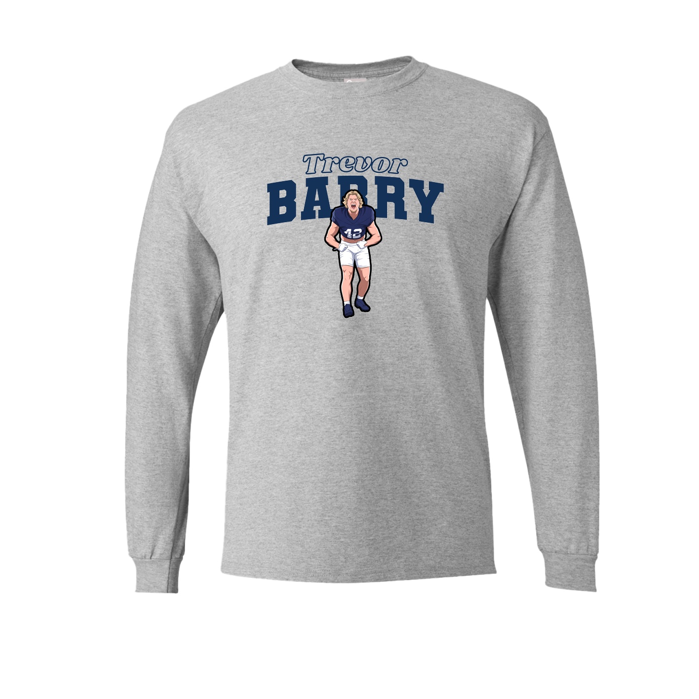 Long Sleeve Tee — Name Arch in Grey