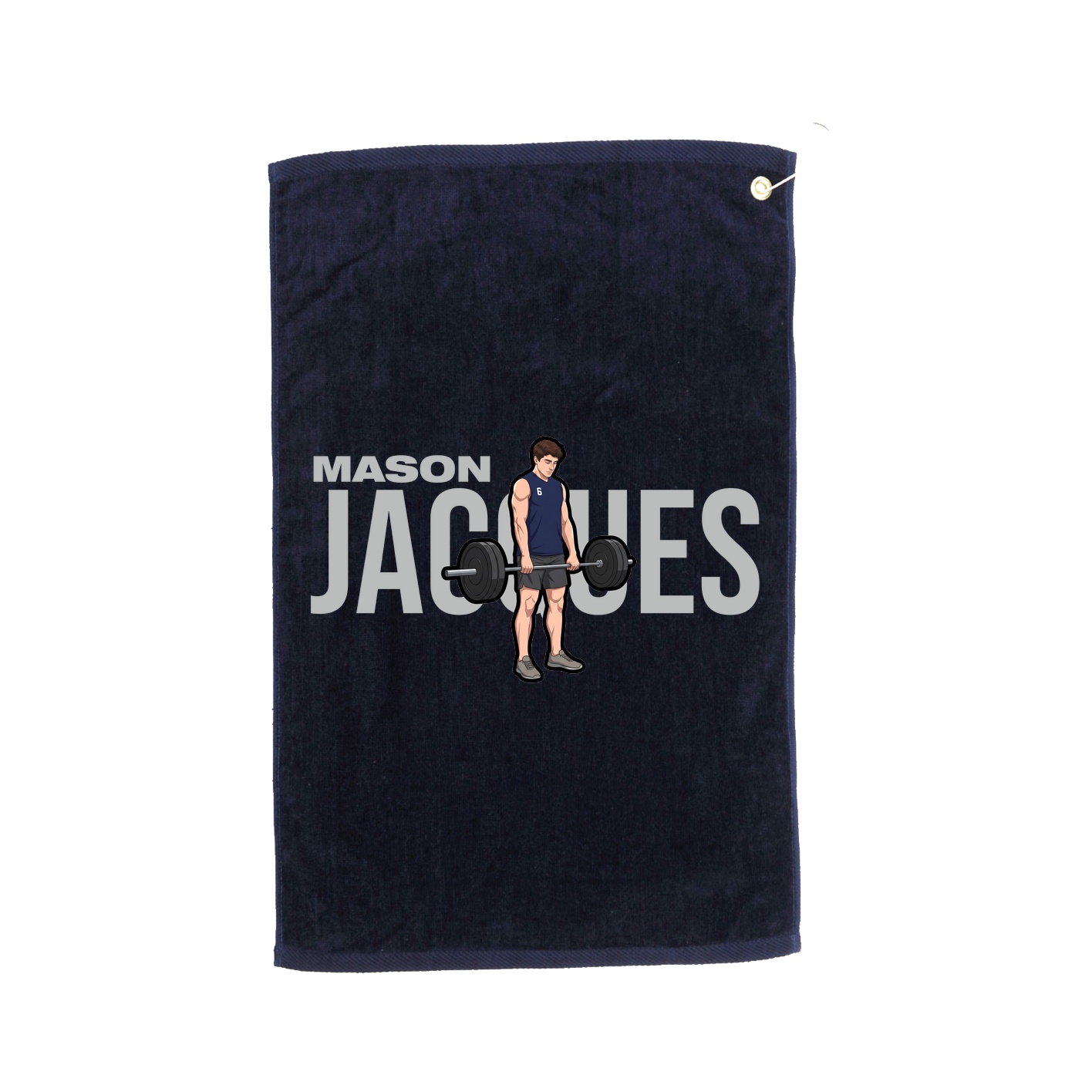Golf Towel — Player Name in Navy