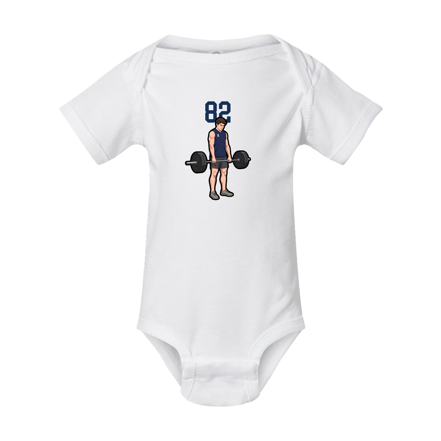 Baby Onesie — Number Top in White