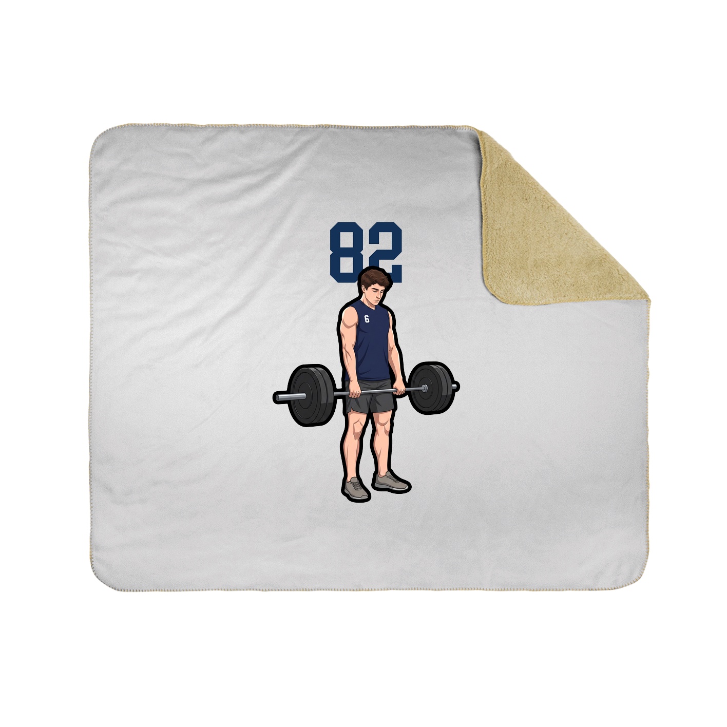 Throw Blanket — Number Top in White