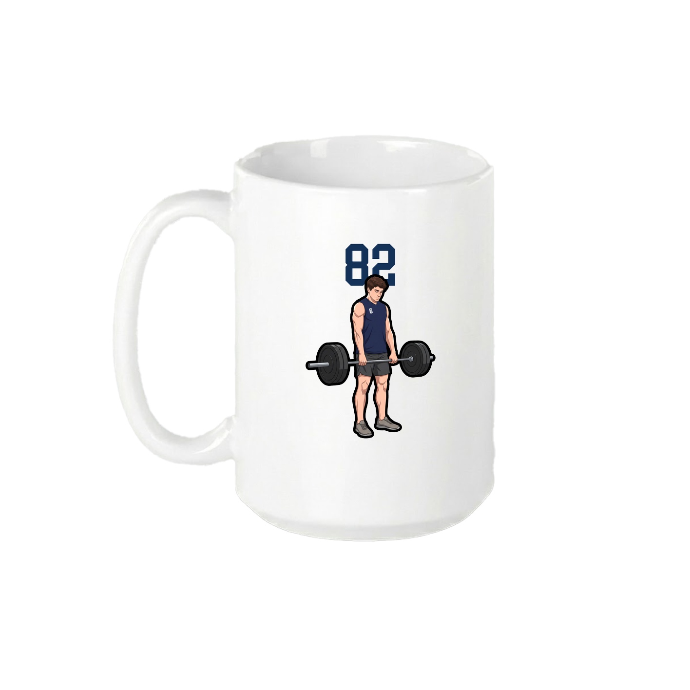 15oz Coffee Mug — Number Top in White