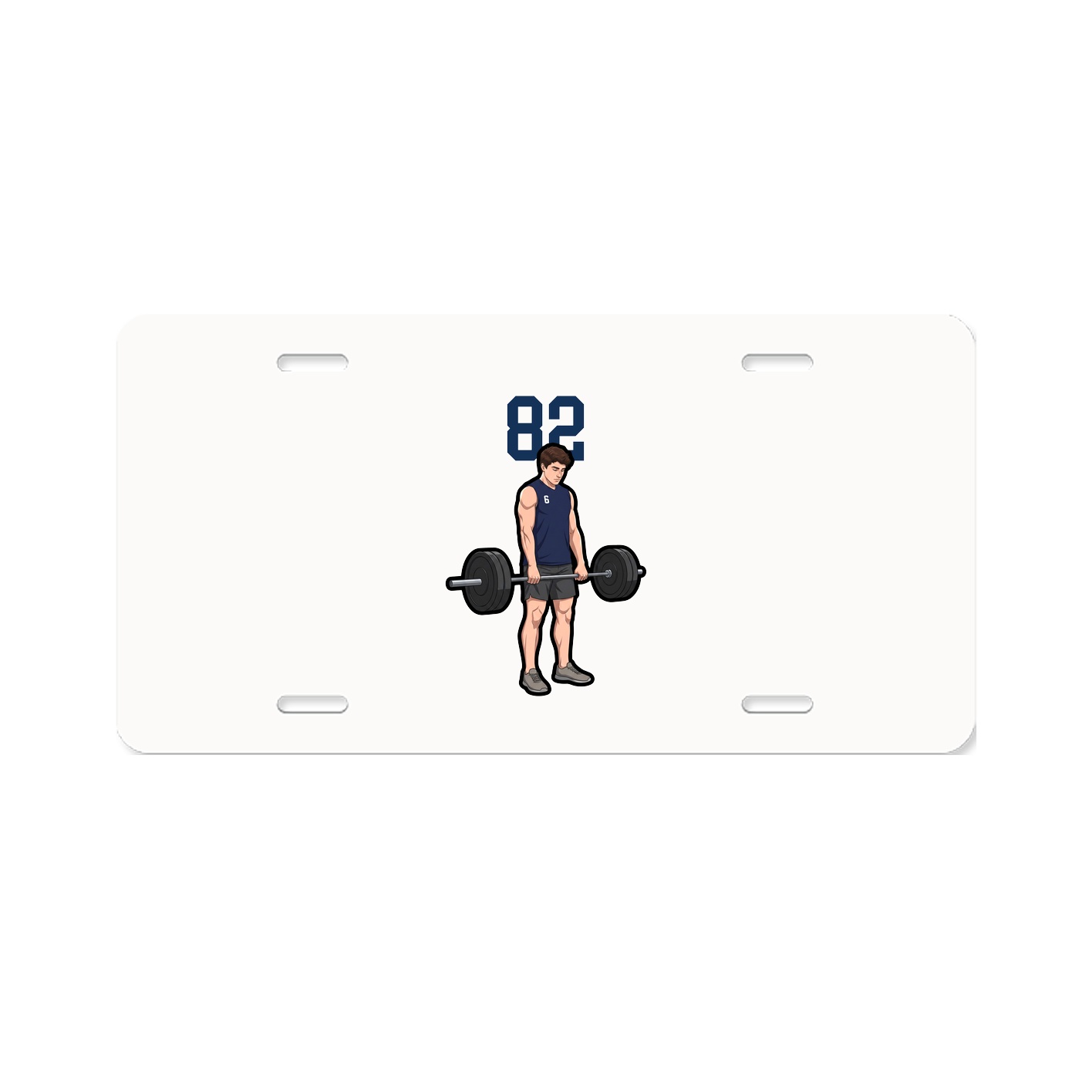 License Plate — Number Top in Classic