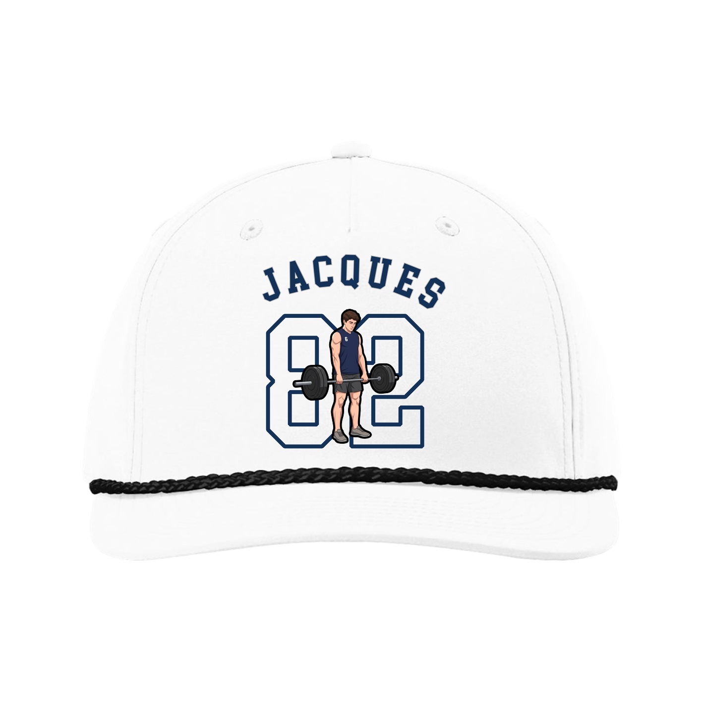 Five-Panel Classic Rope Cap — Shirsey Arch in White