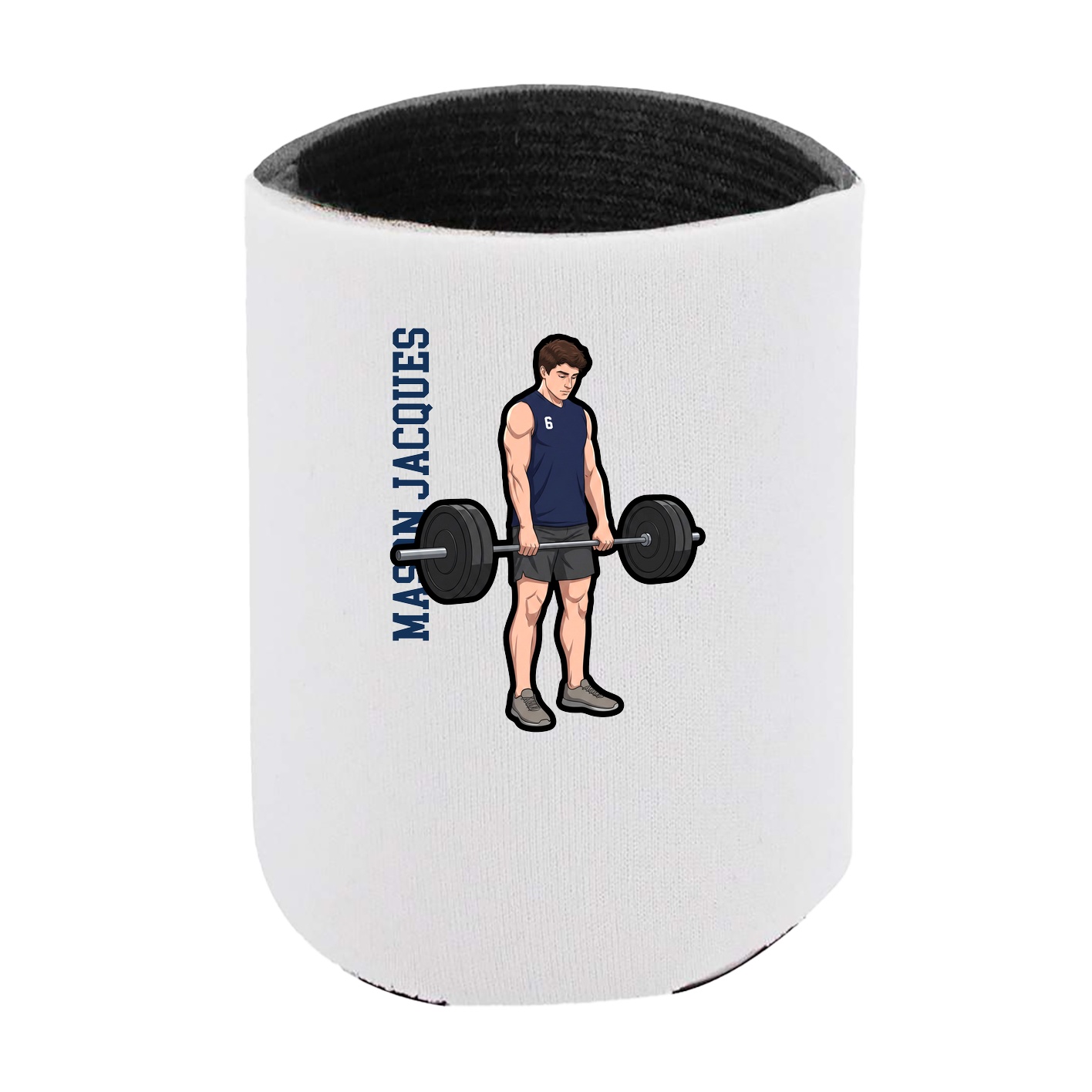 Can Holder — Name Vertical in White