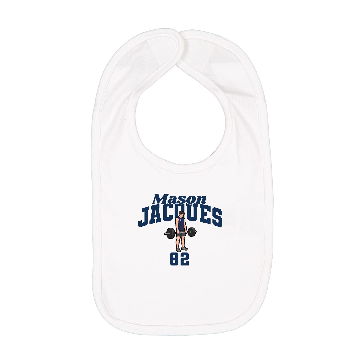 Infant Bib — Signature Arch in White