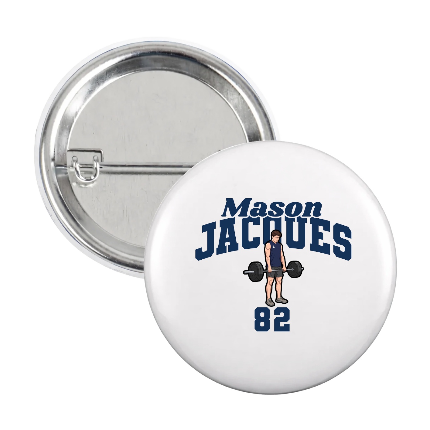 Game Day Button — Signature Arch in White