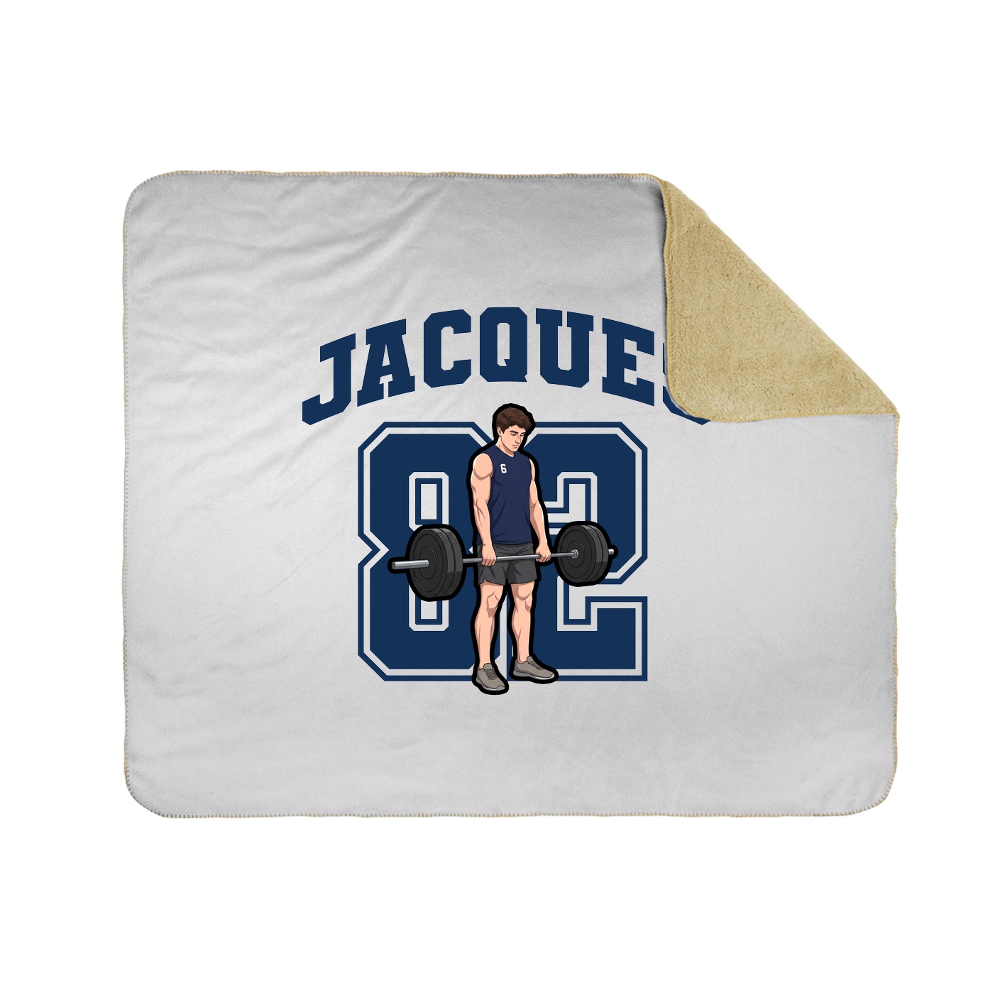 Throw Blanket — Number in White