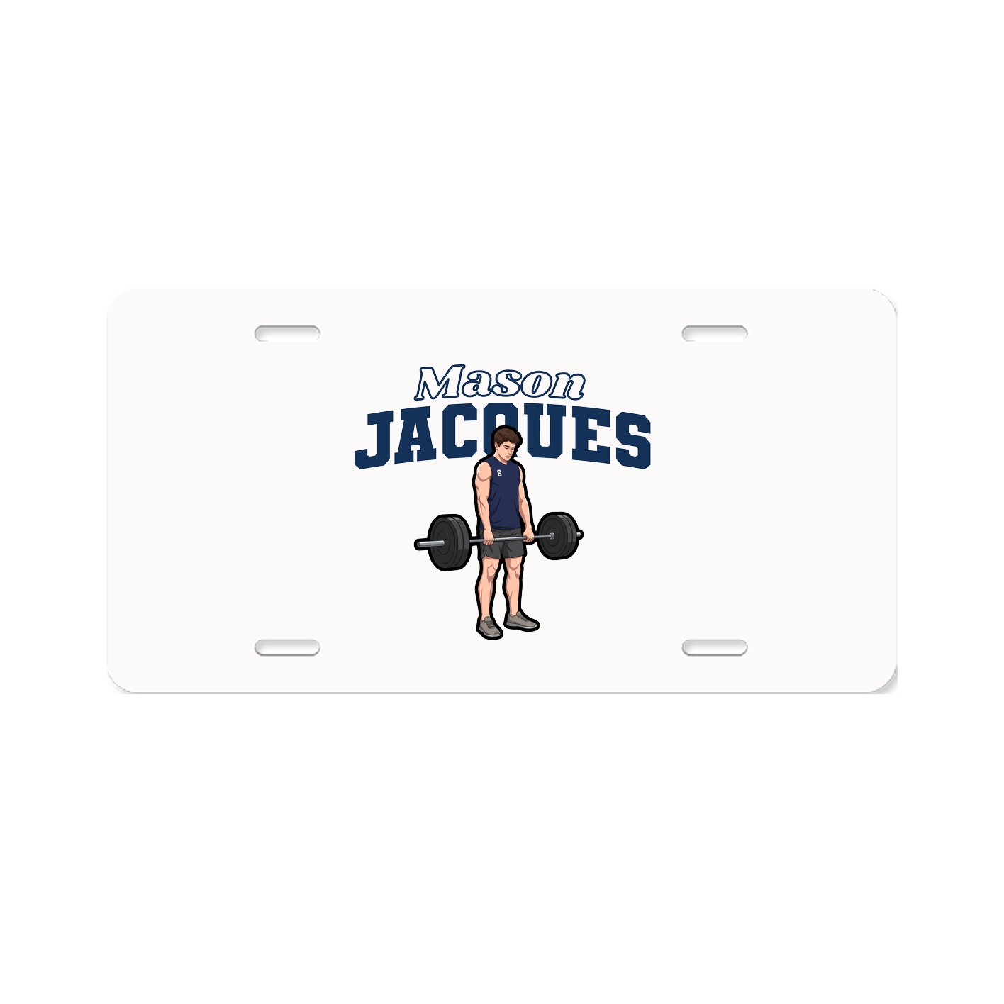 License Plate — Name Arch in Classic