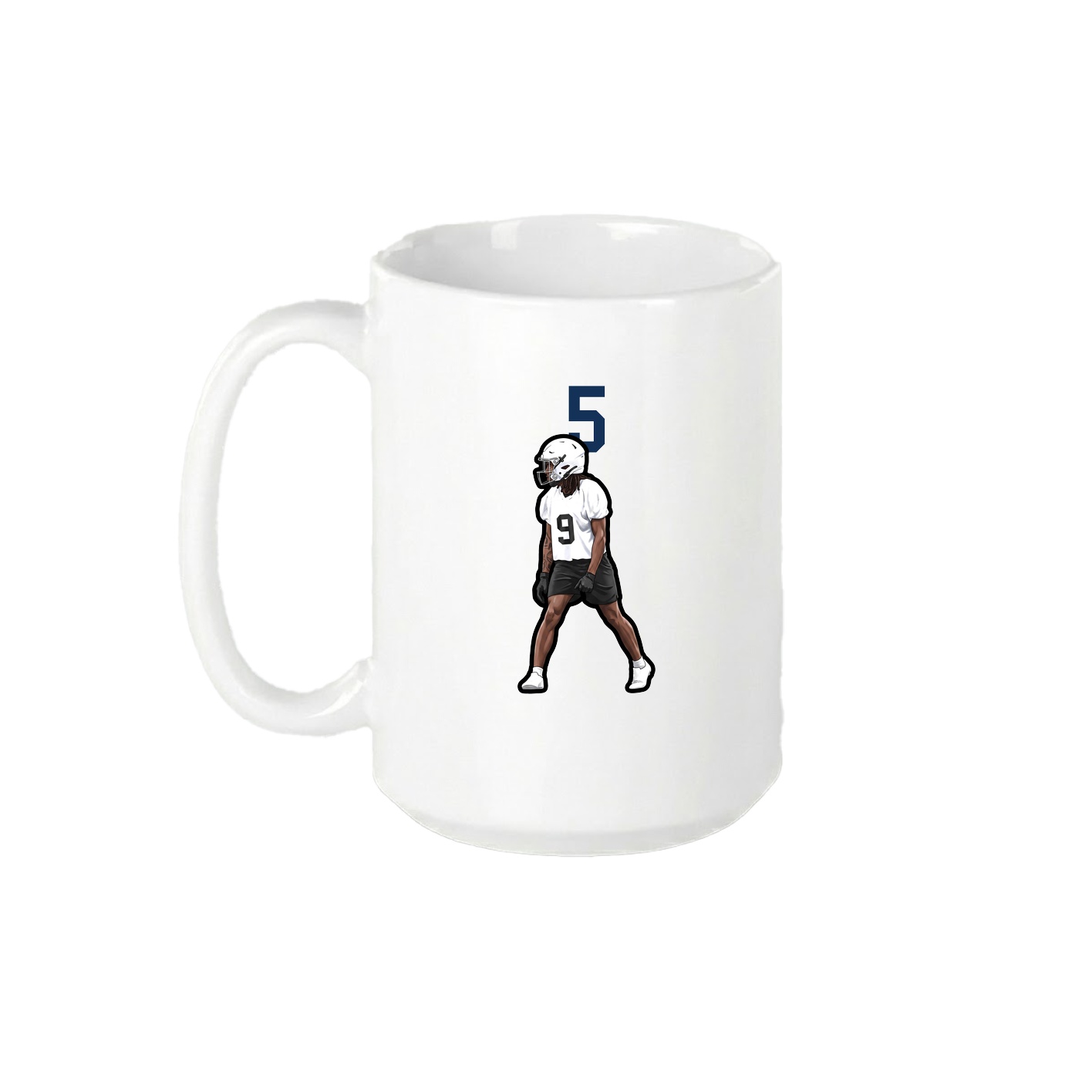 15oz Coffee Mug — Number Top in White