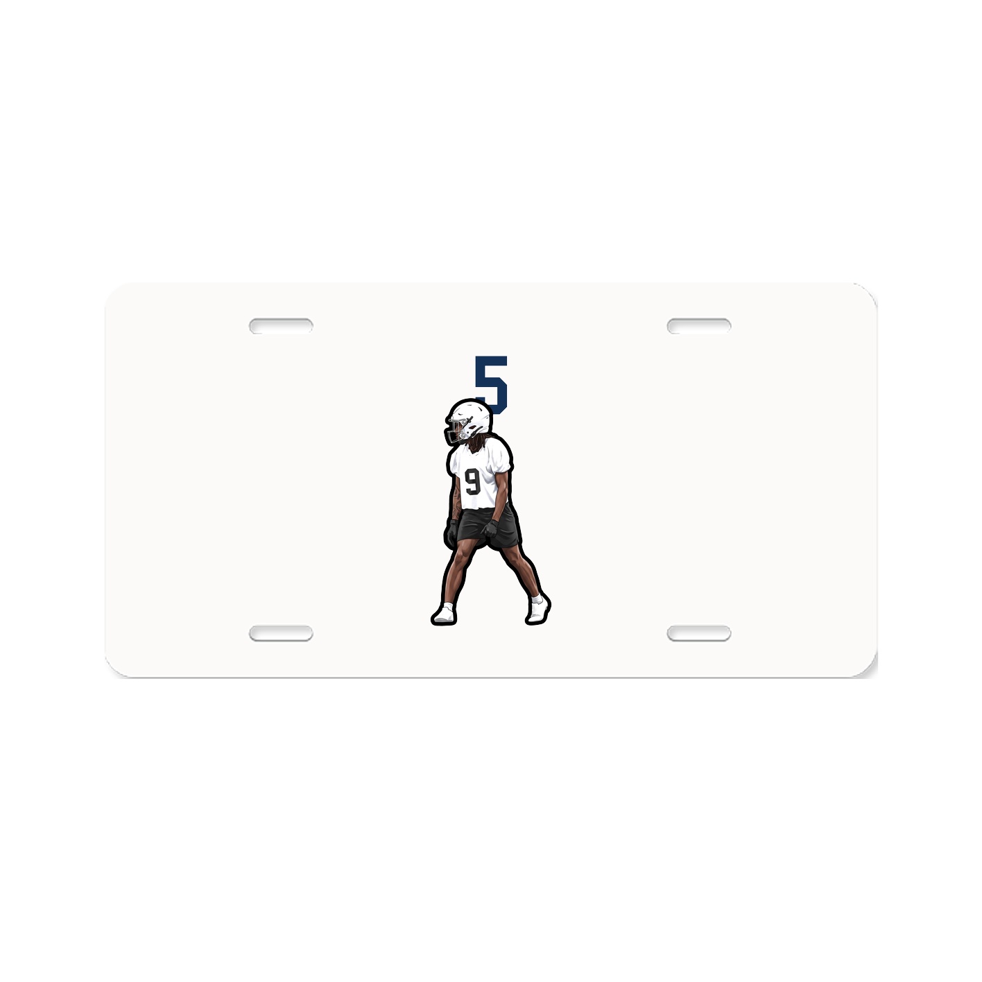 License Plate — Number Top in Classic
