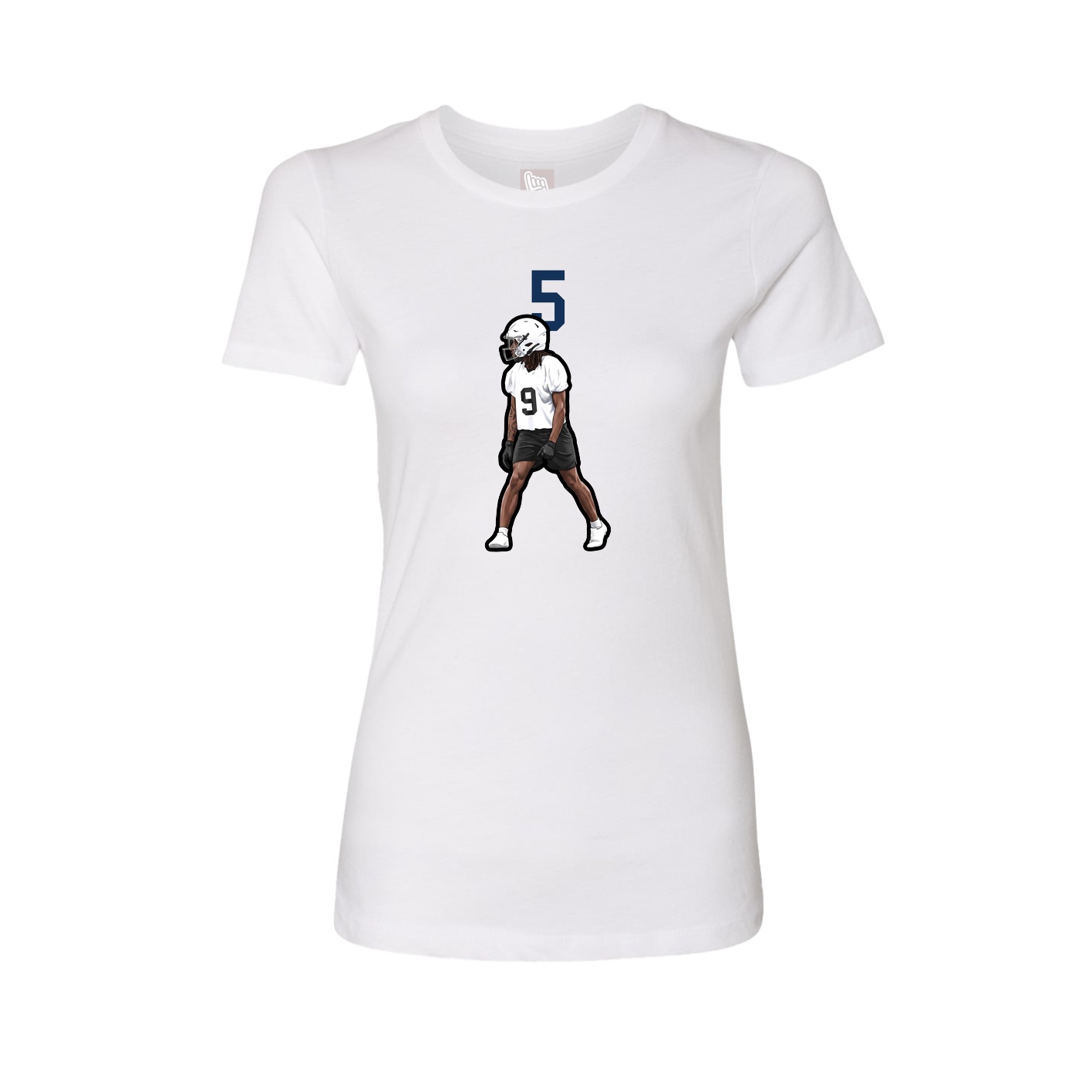 Fitted Women's Tee — Number Top in White