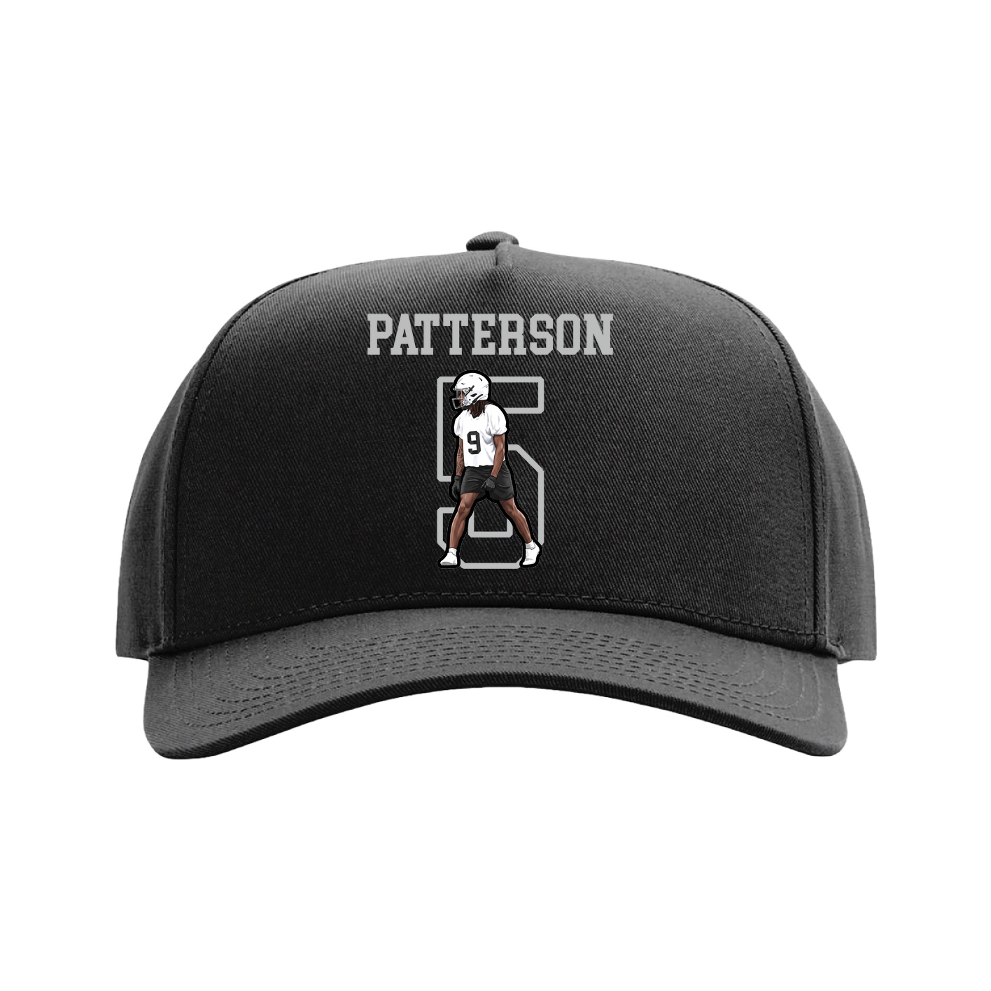 Full Fabric Five-Panel Champ Cap — Shirsey in Black