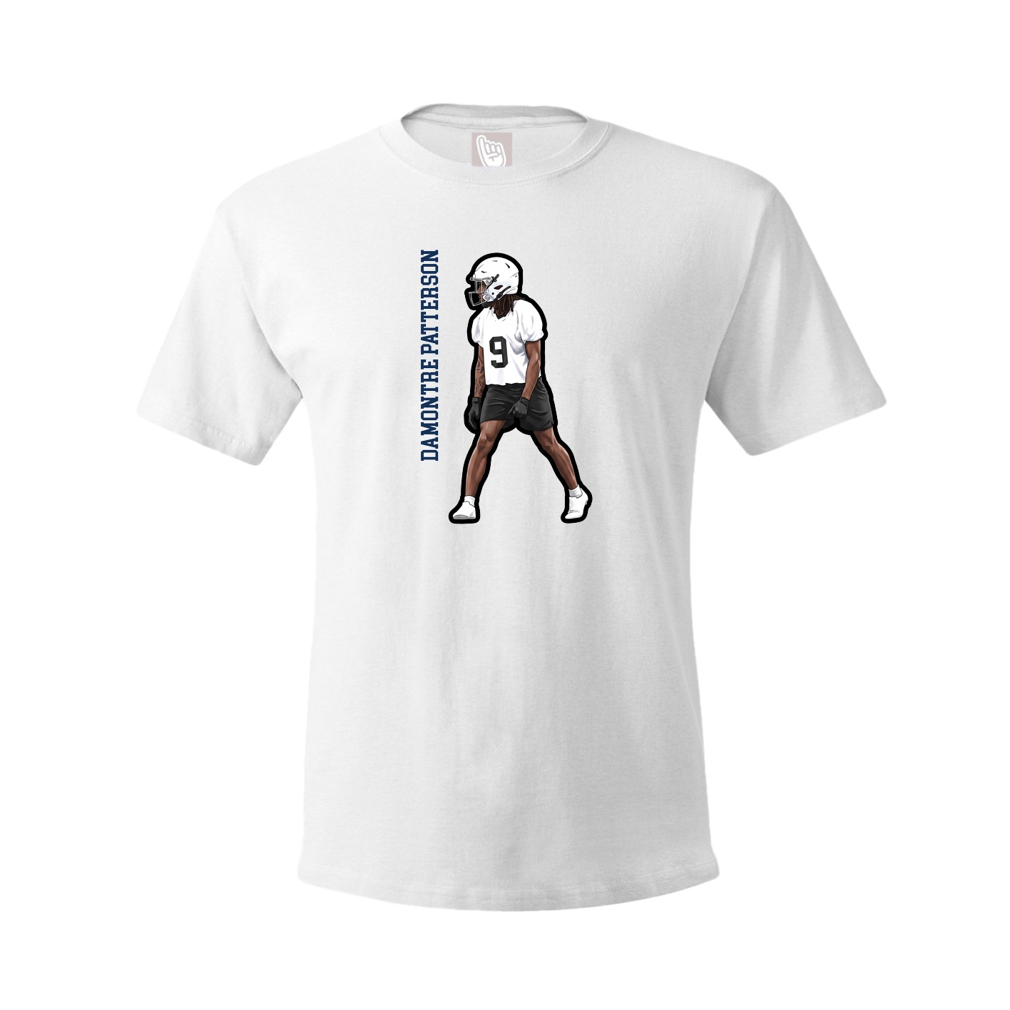 Tee — Name Vertical in White