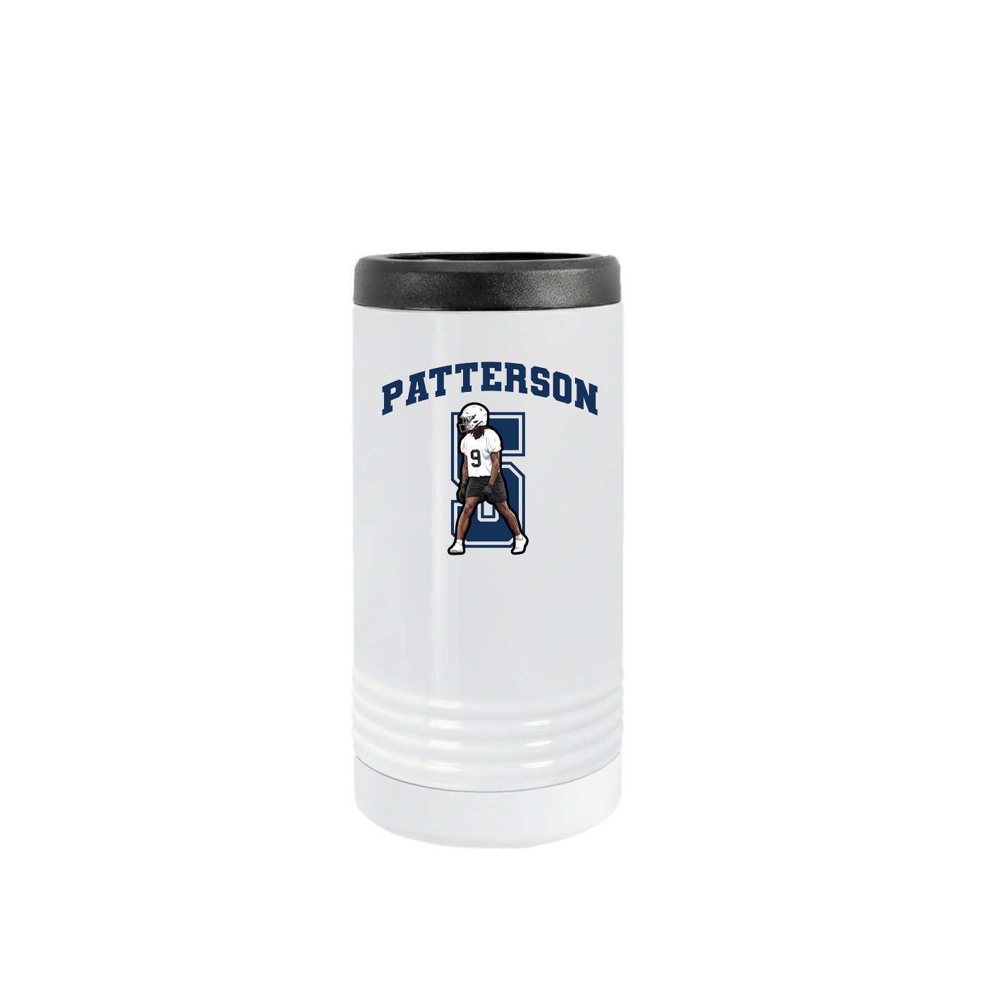 Slim Beverage Holder — Number in White