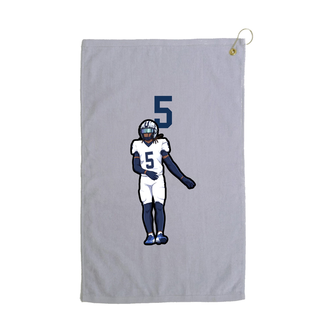 Golf Towel — Number Top in Grey