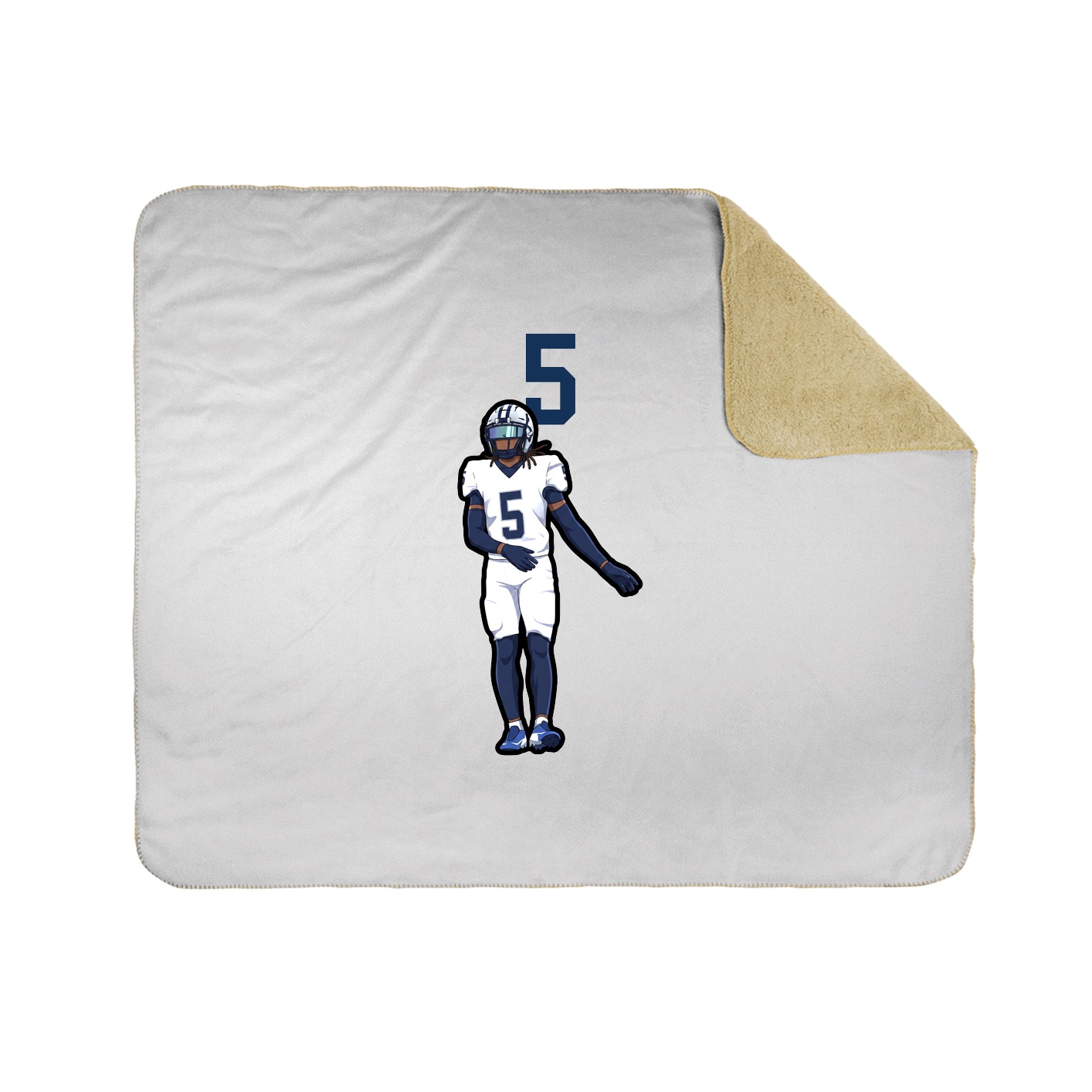 Throw Blanket — Number Top in White