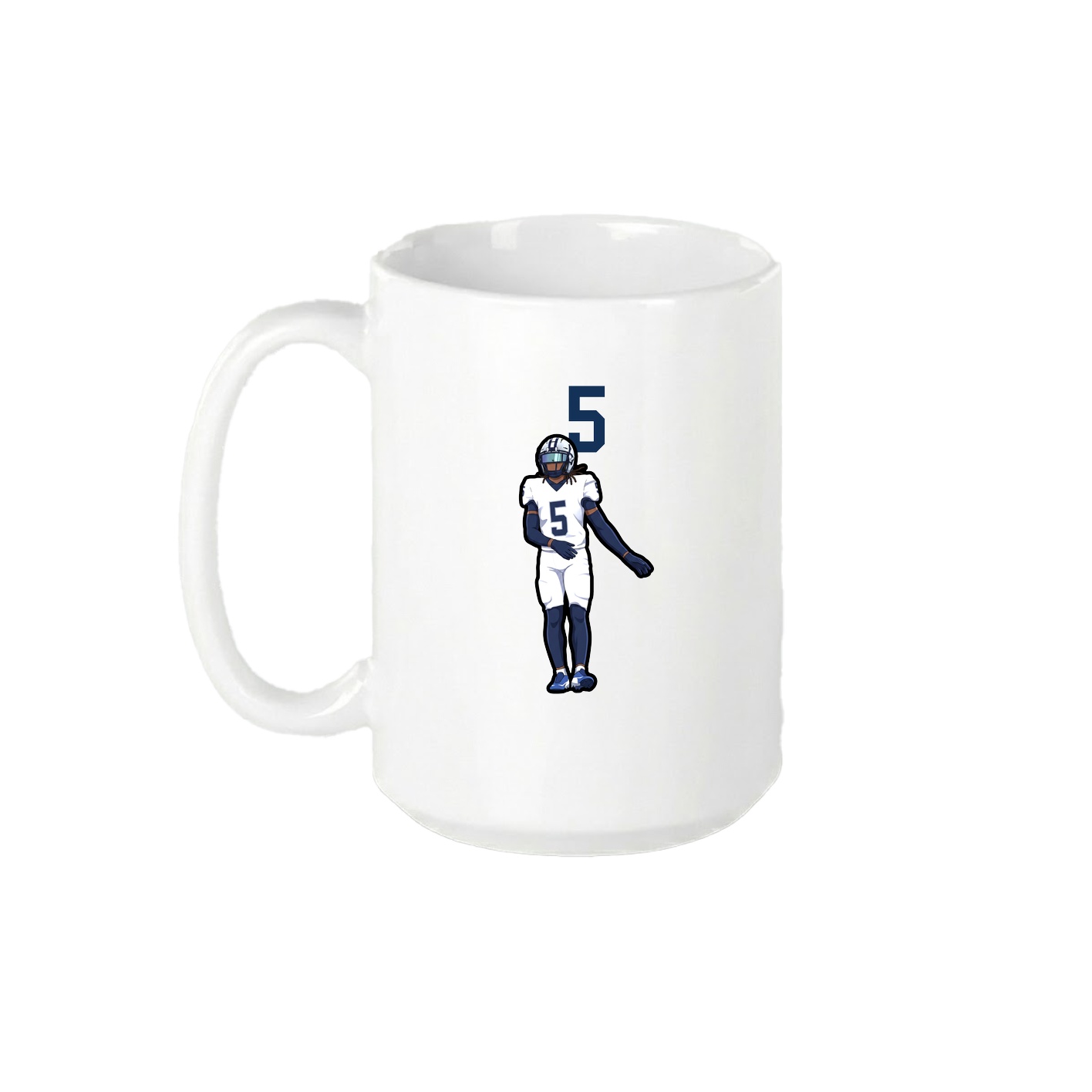 15oz Coffee Mug — Number Top in White