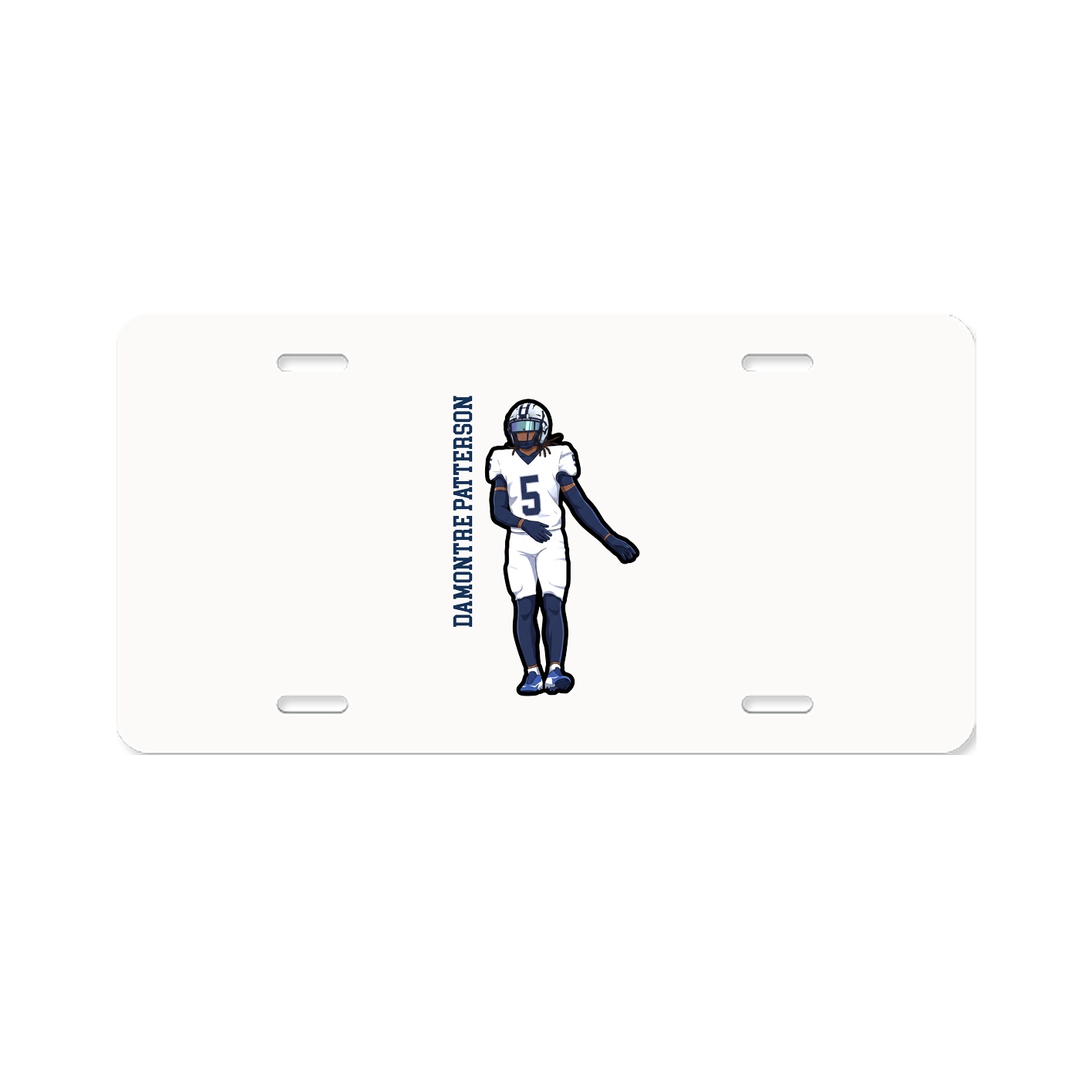 License Plate — Name Vertical in Classic
