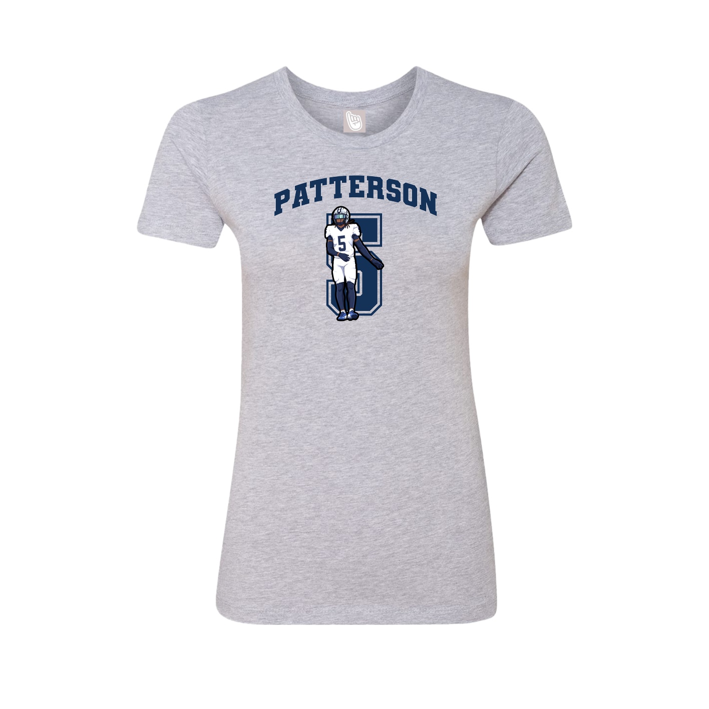 Fitted Women's Tee — Number in Grey