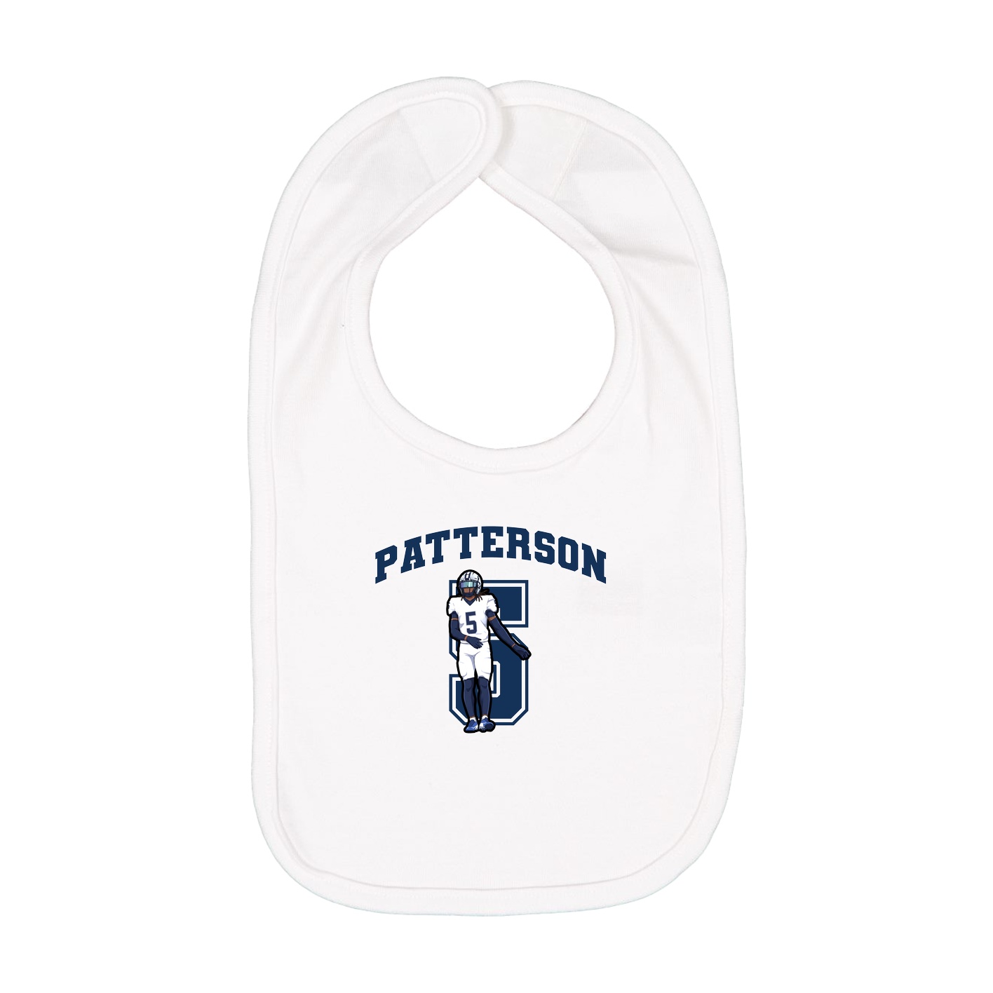 Infant Bib — Number in White