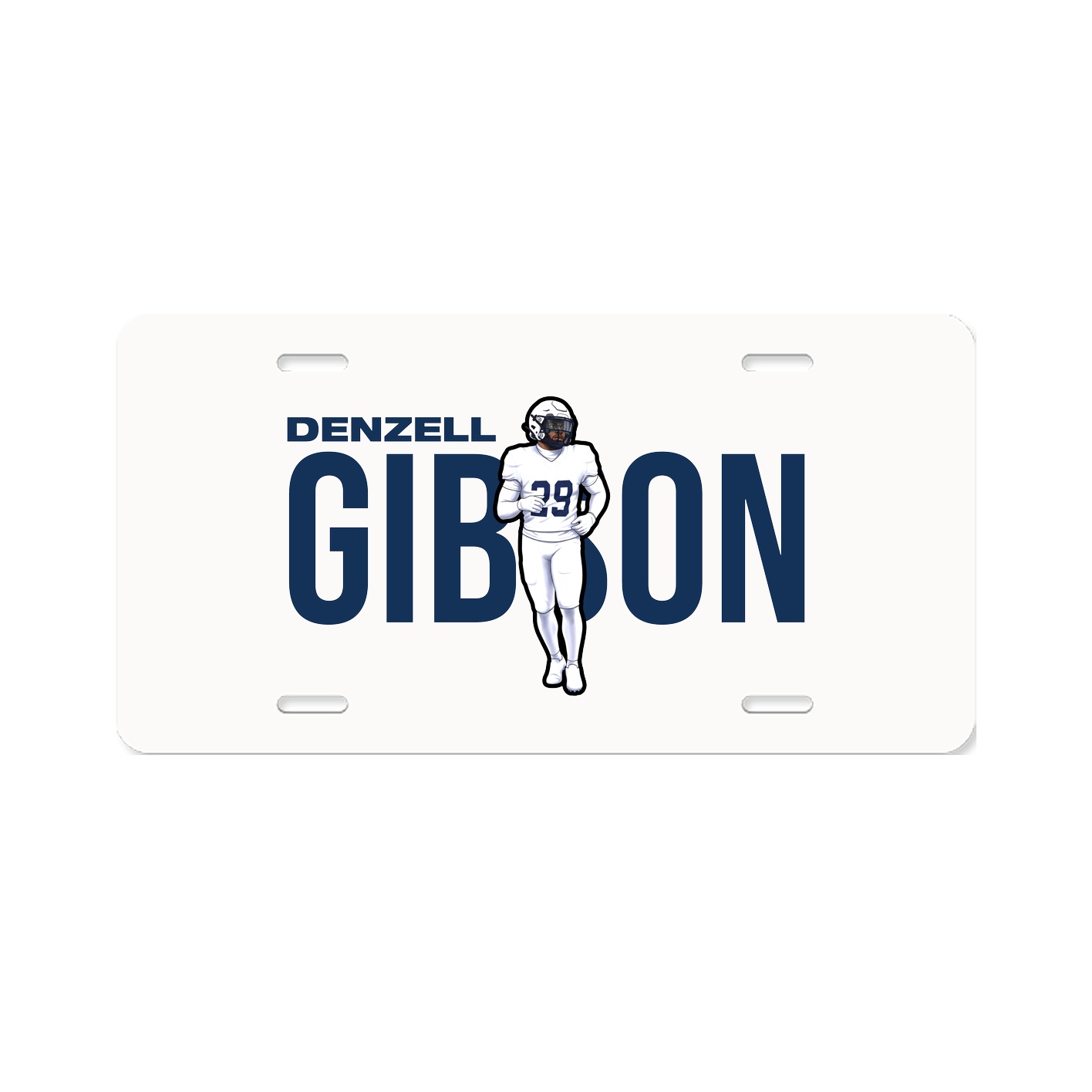 License Plate — Player Name in Classic