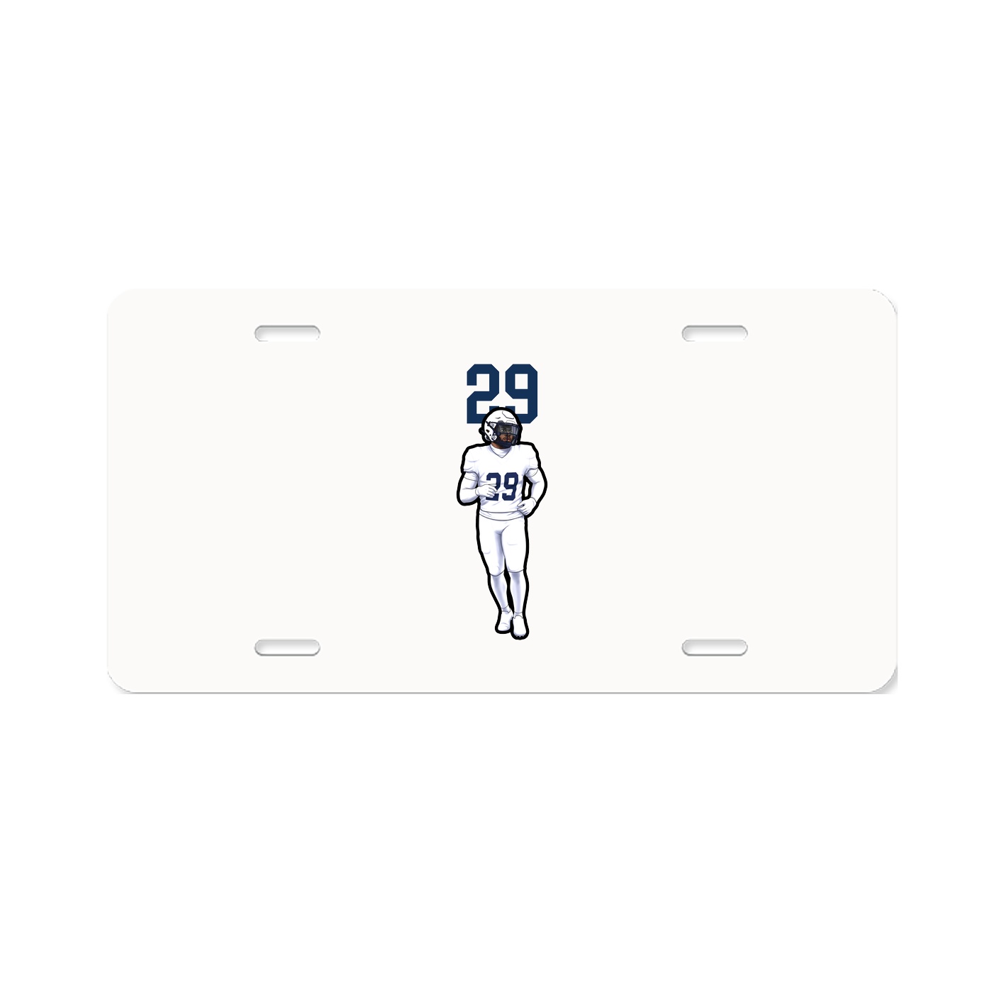 License Plate — Number Top in Classic