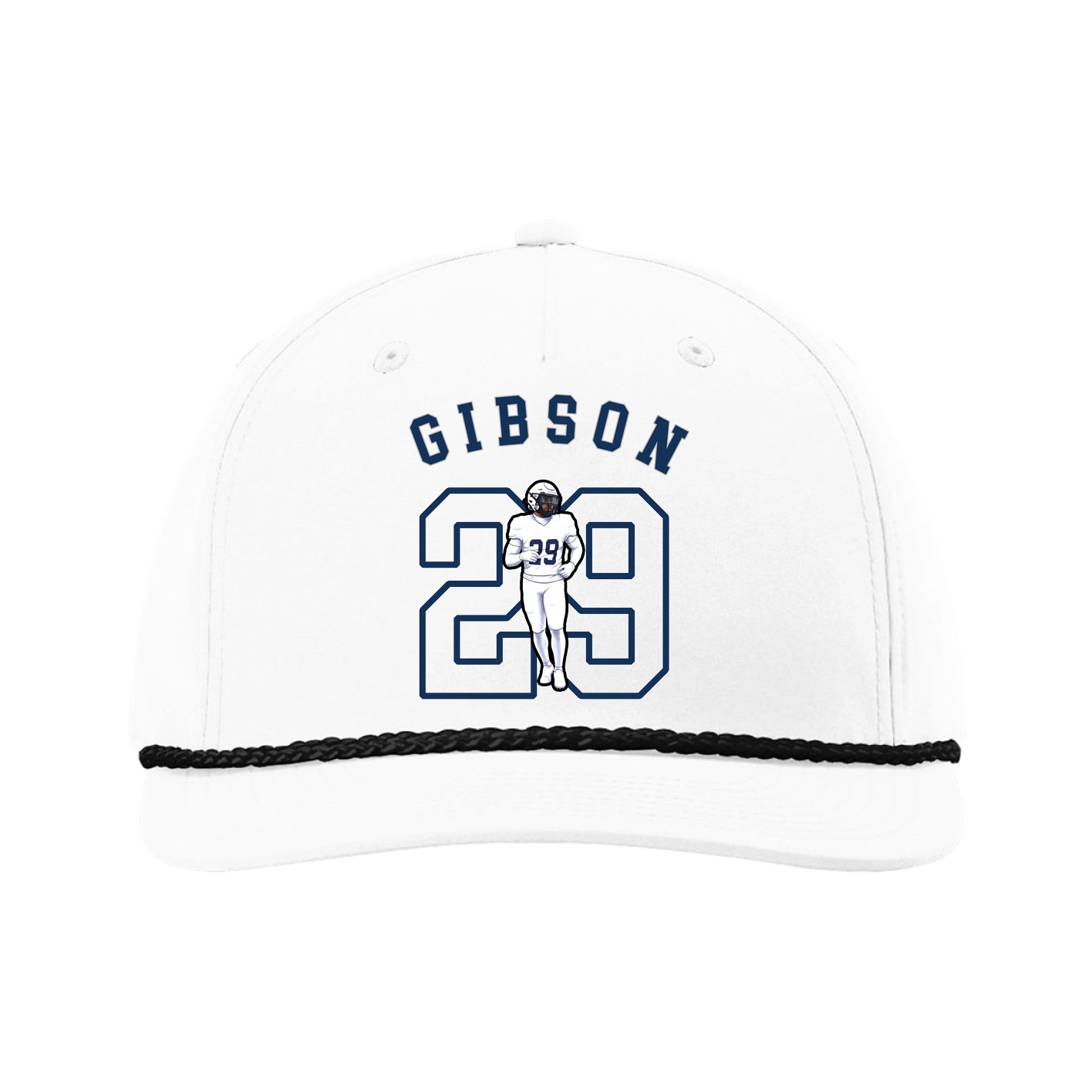 Five-Panel Classic Rope Cap — Shirsey Arch in White