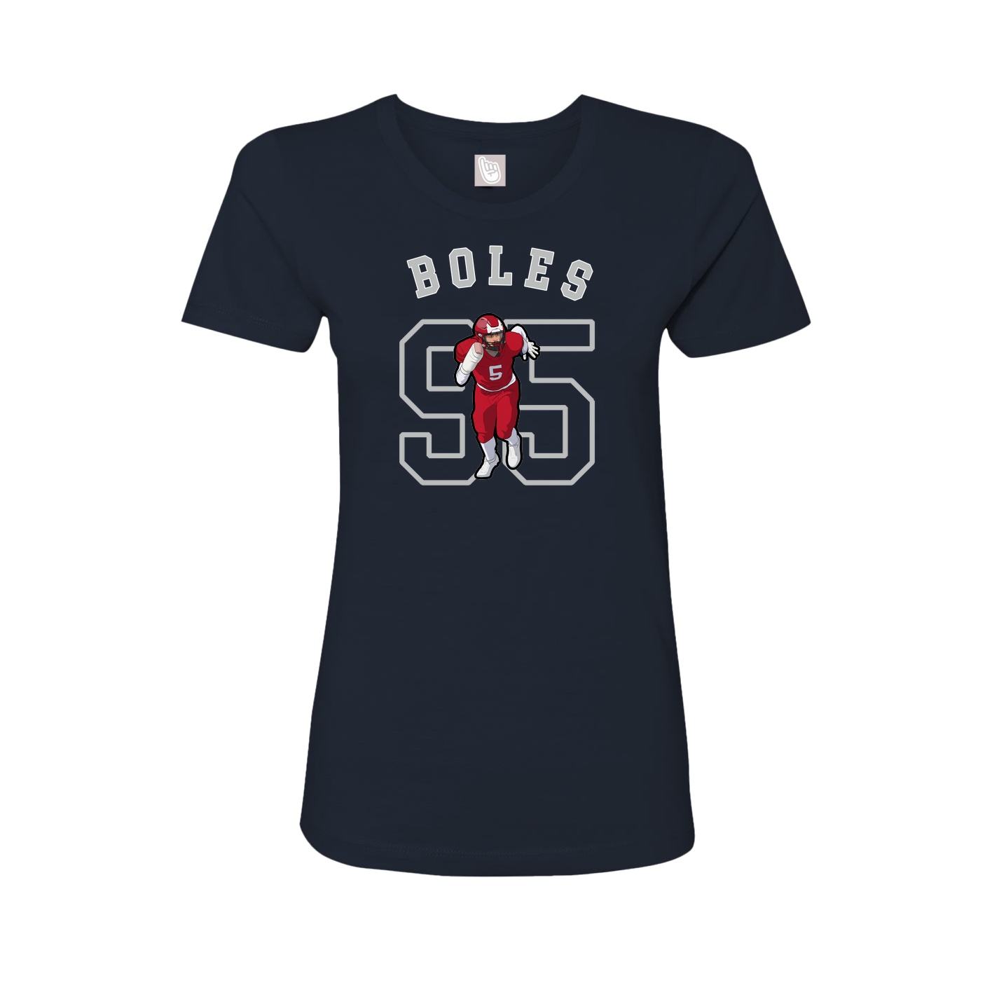 Fitted Women's Tee — Shirsey Arch in Navy