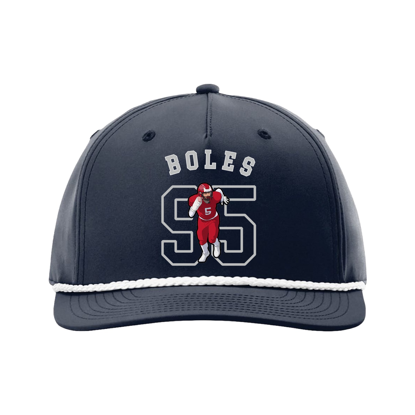 Five-Panel Classic Rope Cap — Shirsey Arch in Navy