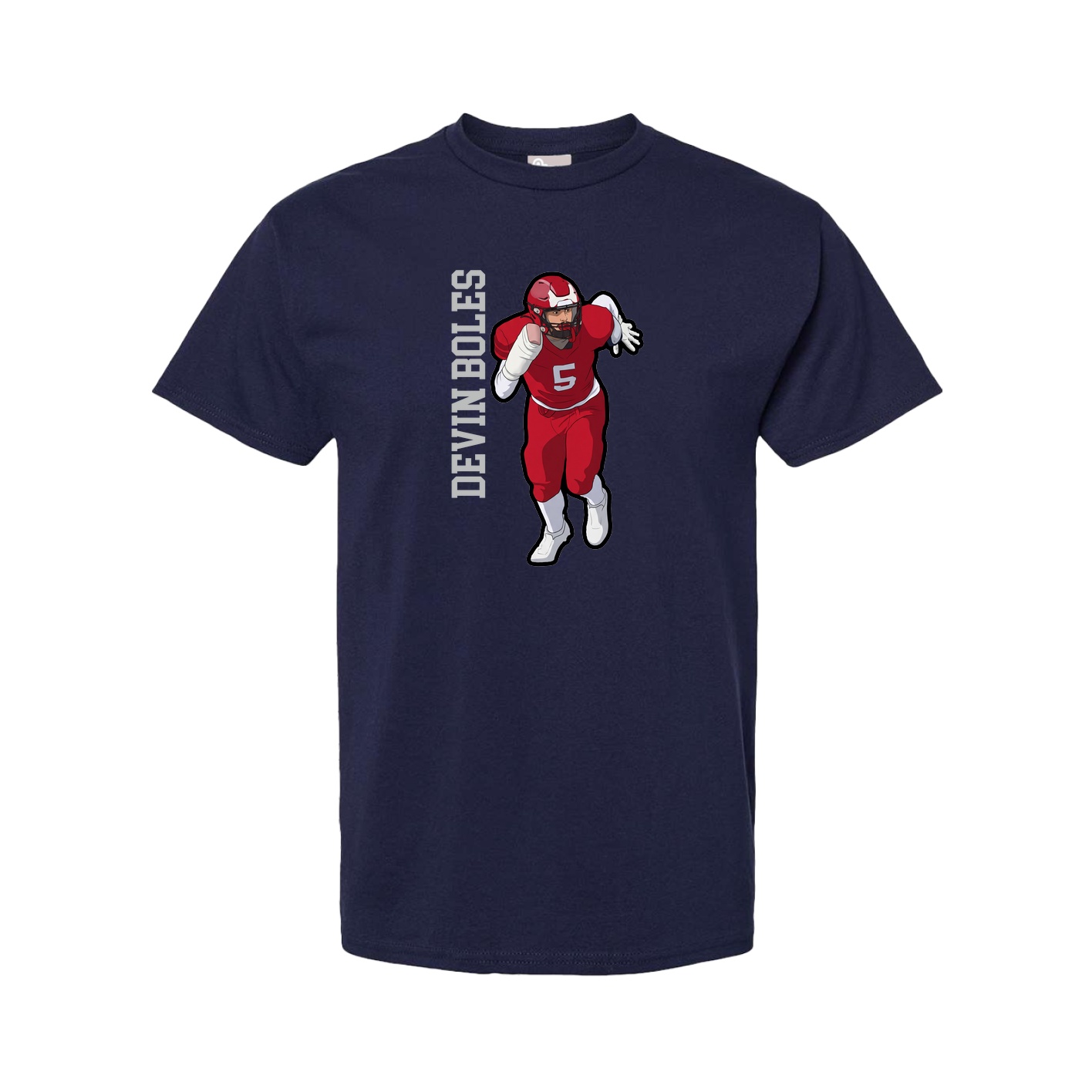 Tee — Name Vertical in Navy