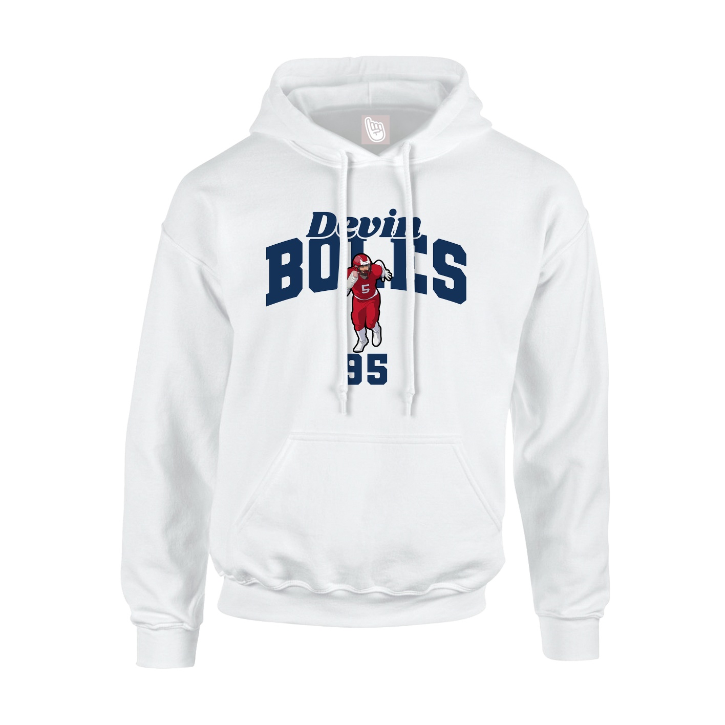 Hoodie — Signature Arch in White