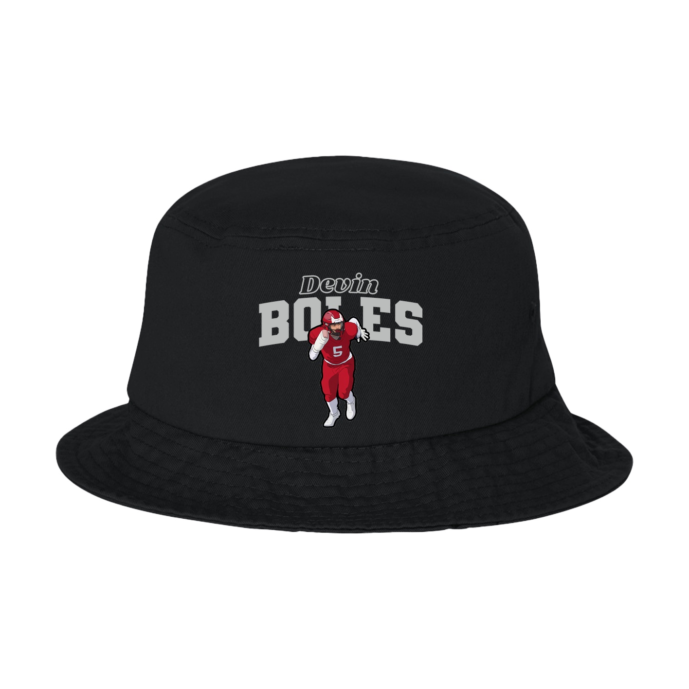 Bucket Cap — Name Arch in Black