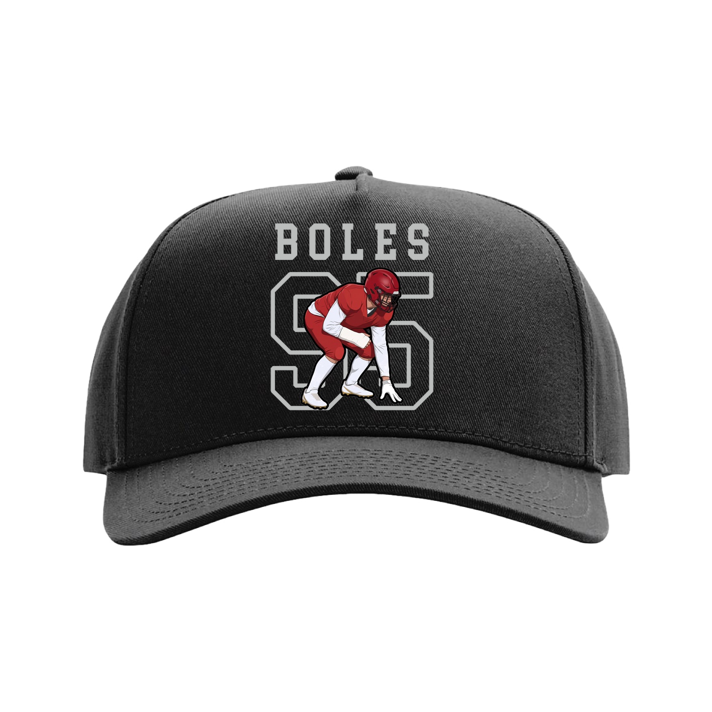 Full Fabric Five-Panel Champ Cap — Shirsey in Black