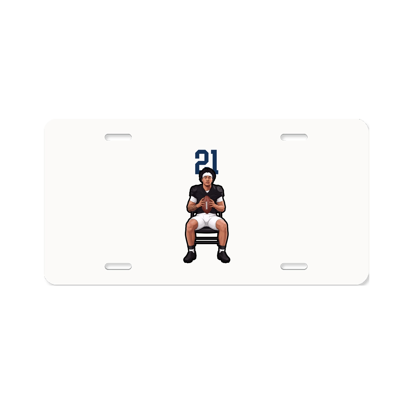 License Plate — Number Top in Classic